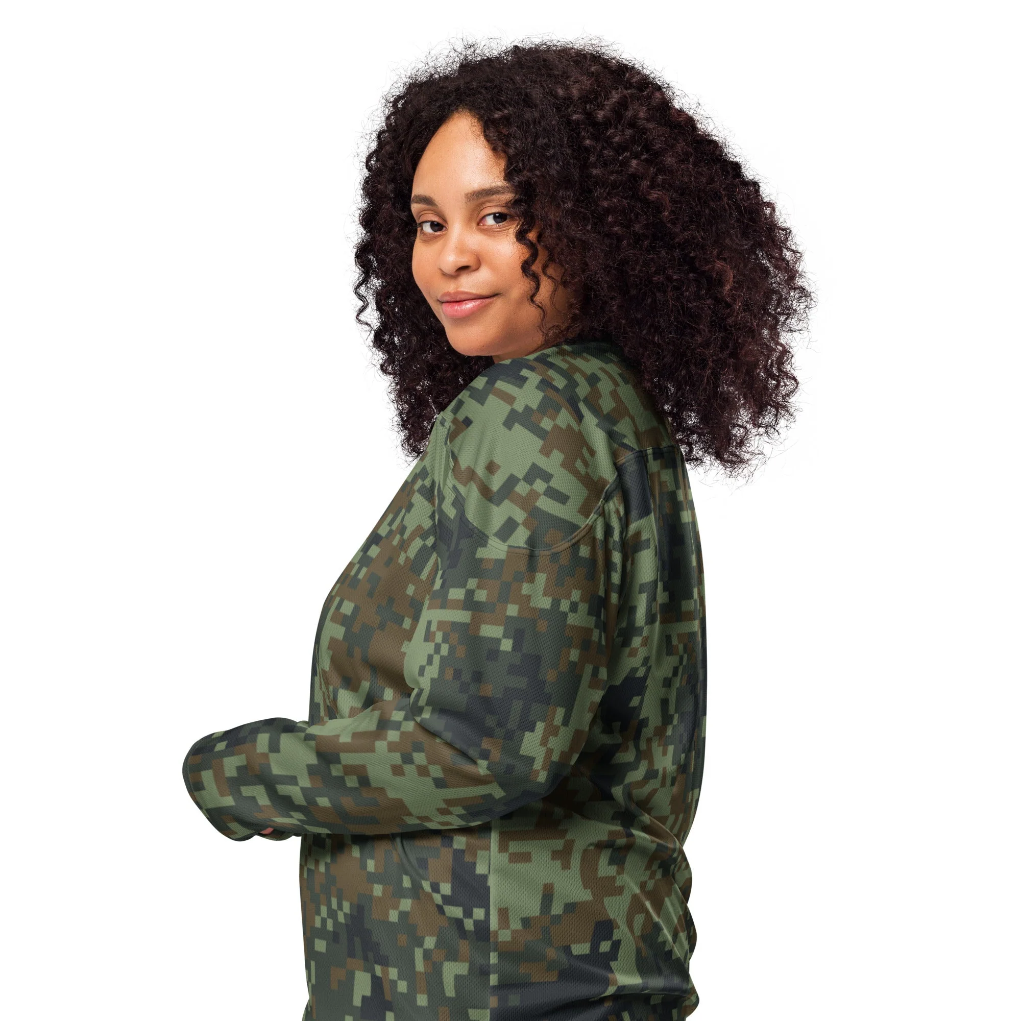 American Digital Dual-Tex Woodland CAMO Unisex Hockey Fan Jersey - Image 5