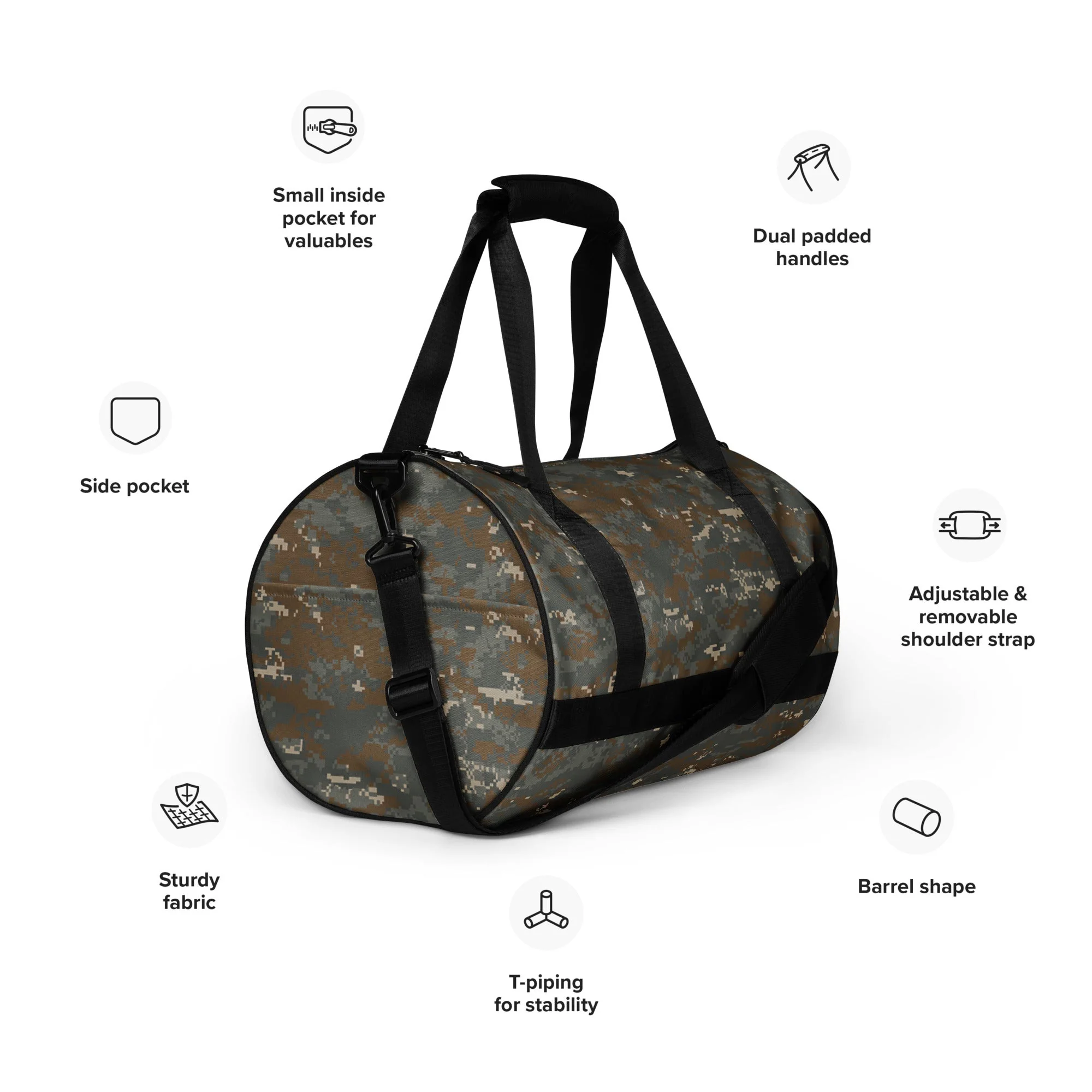 American Universal Camouflage Pattern DELTA (UCP-D) CAMO Gym Bag - Image 2