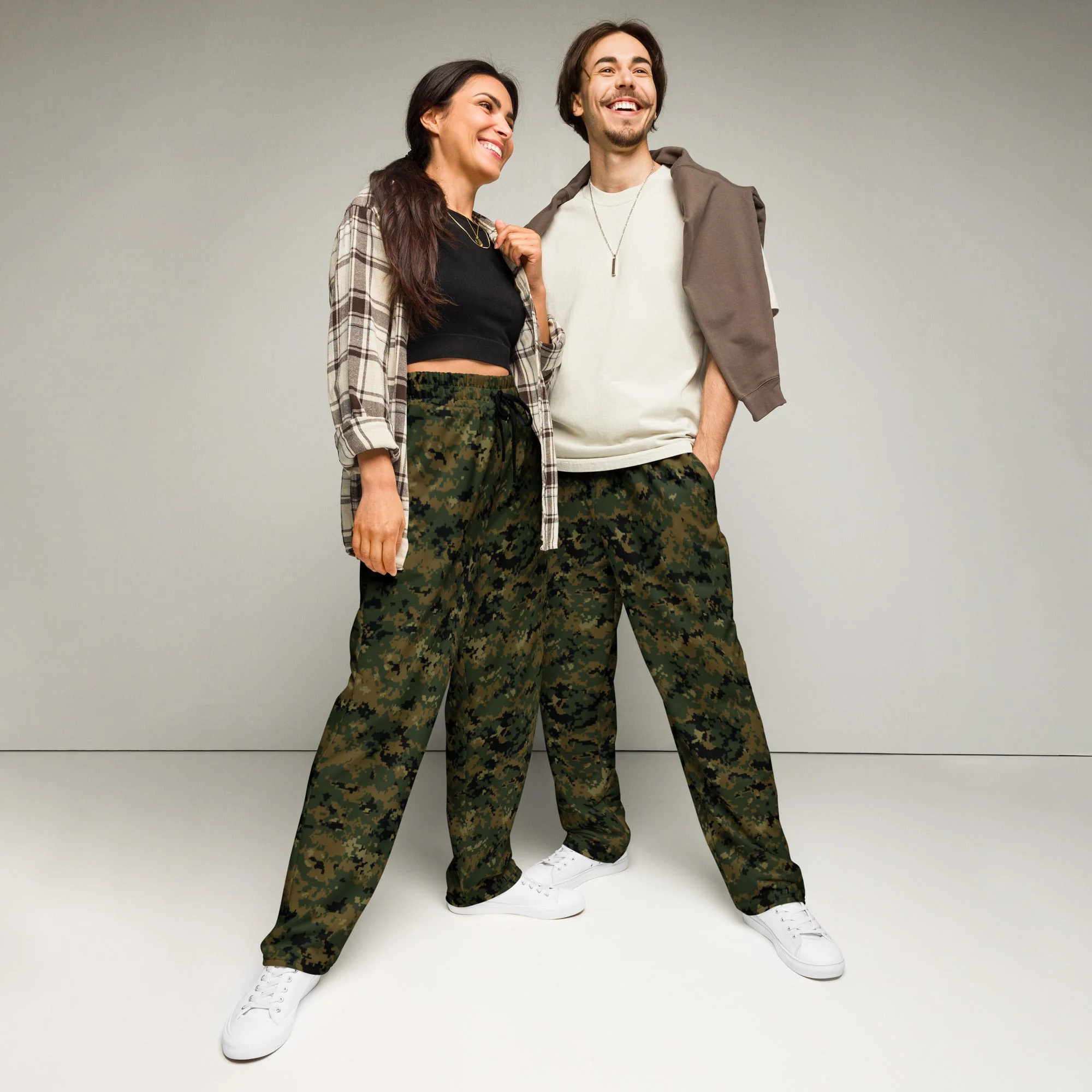 American Digital Woodland CAMO Unisex Wide-Leg Joggers