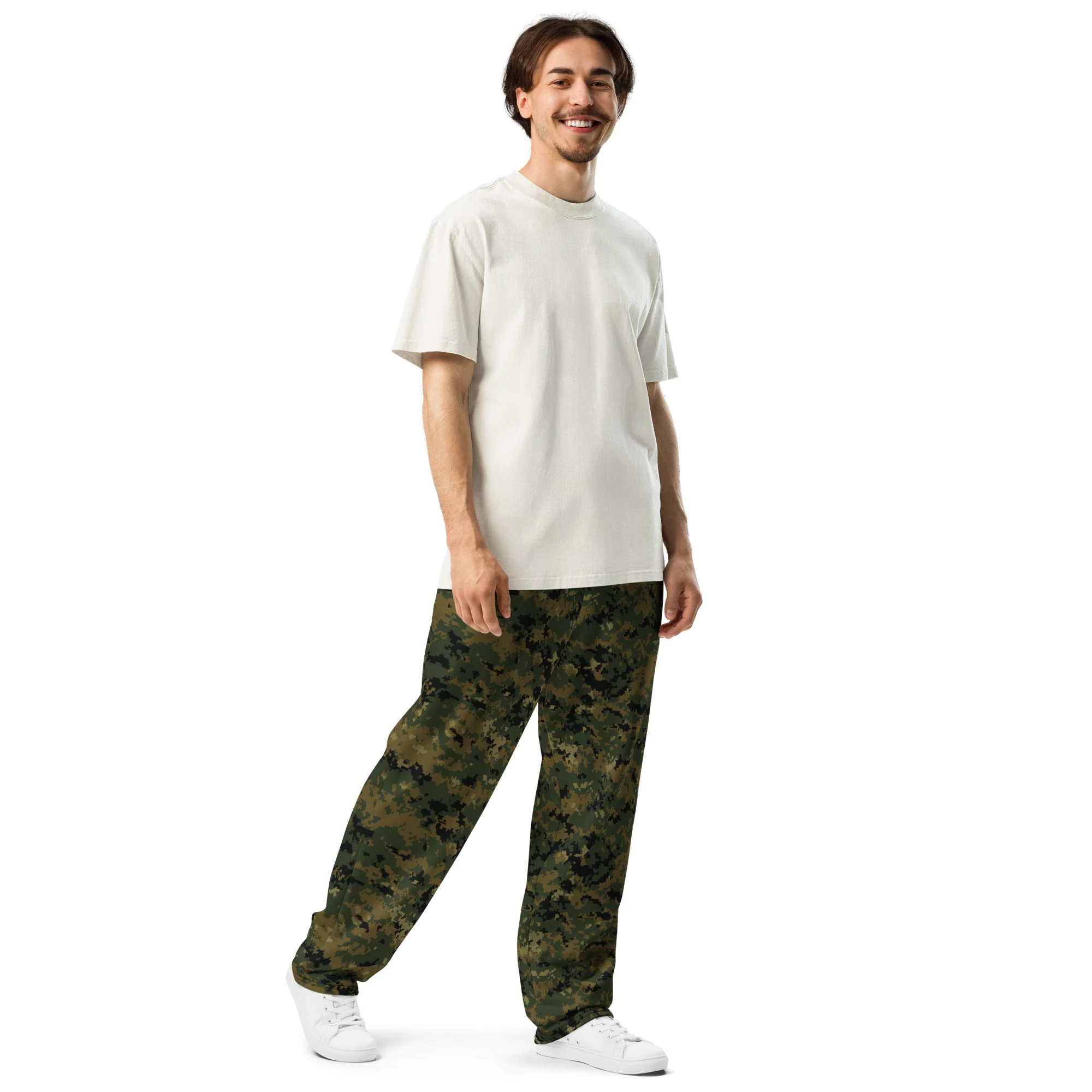American Digital Woodland CAMO Unisex Wide-Leg Joggers - Image 2
