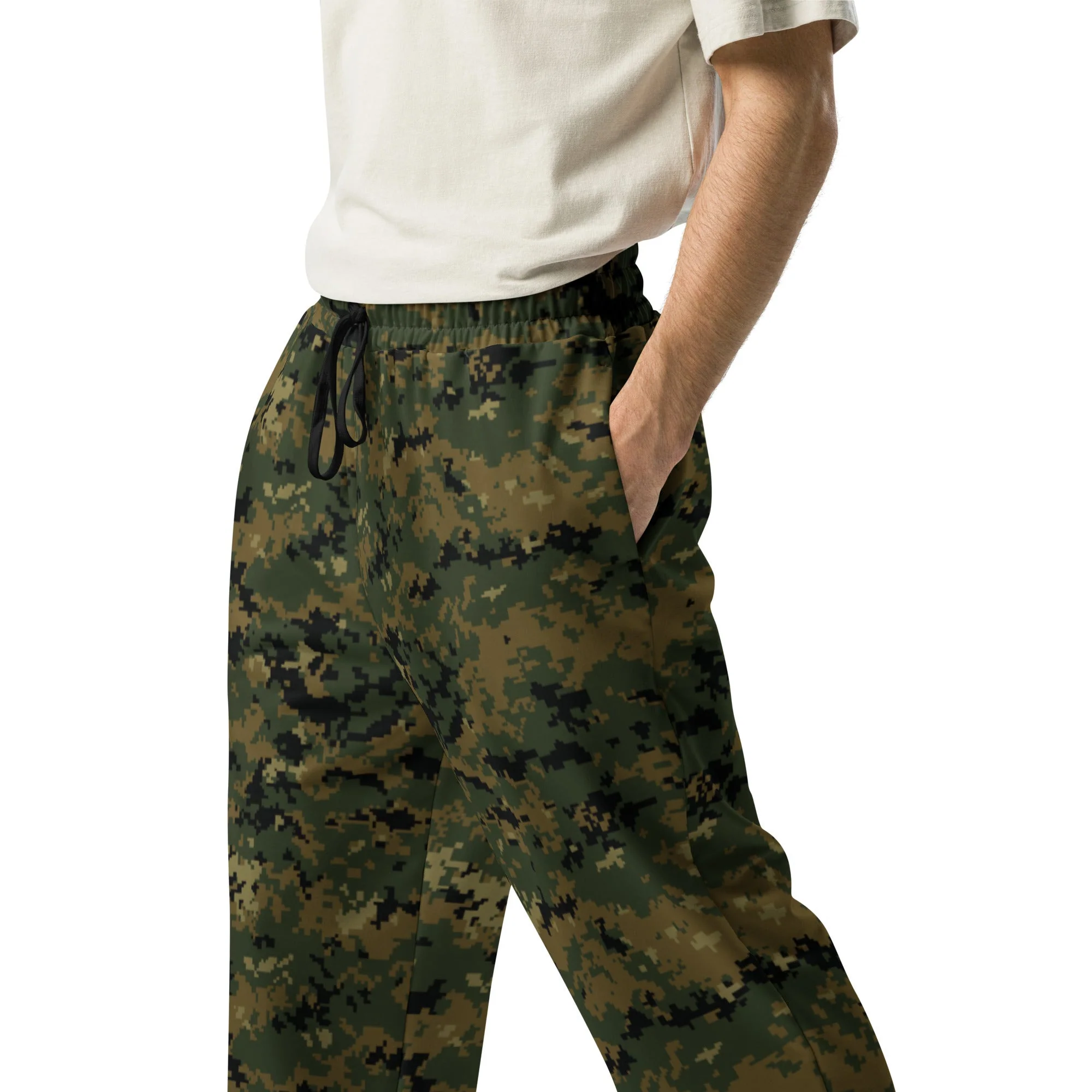 American Digital Woodland CAMO Unisex Wide-Leg Joggers - Image 4