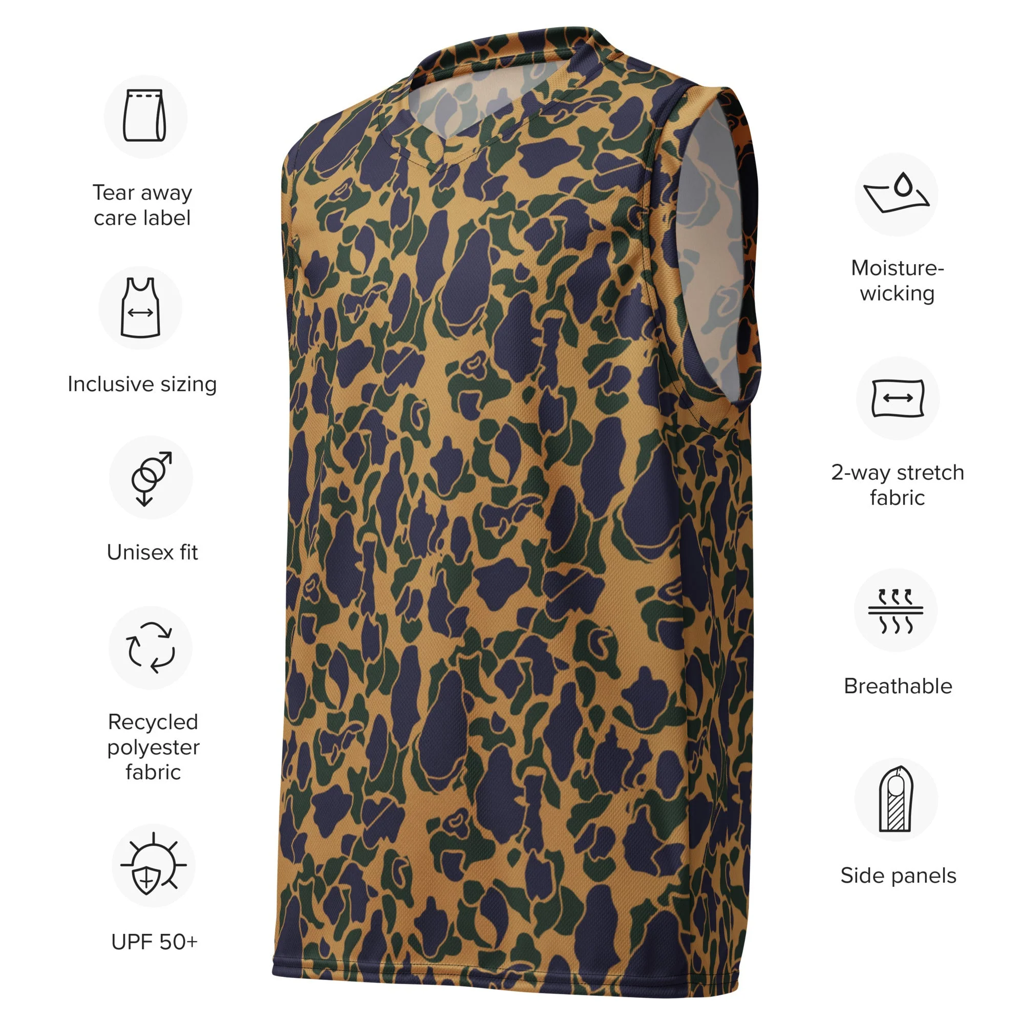 American Frog Skin Dusk CAMO Unisex Basketball Jersey - Image 3
