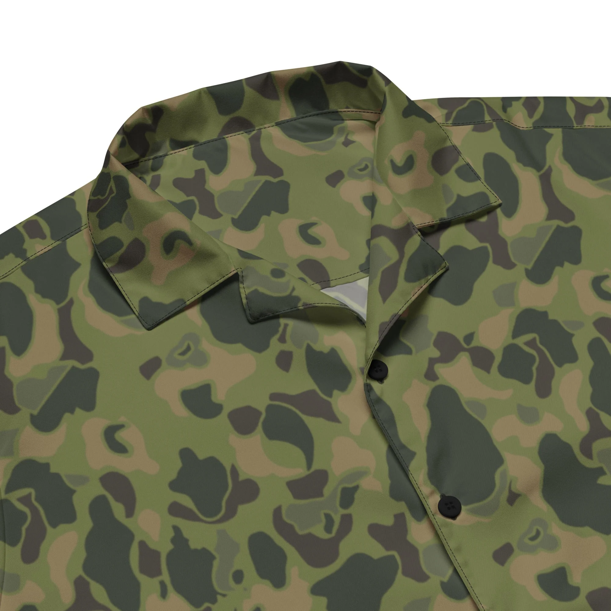 American Frog Skin Tropical CAMO Unisex Short-Sleeve Button Shirt - Image 2