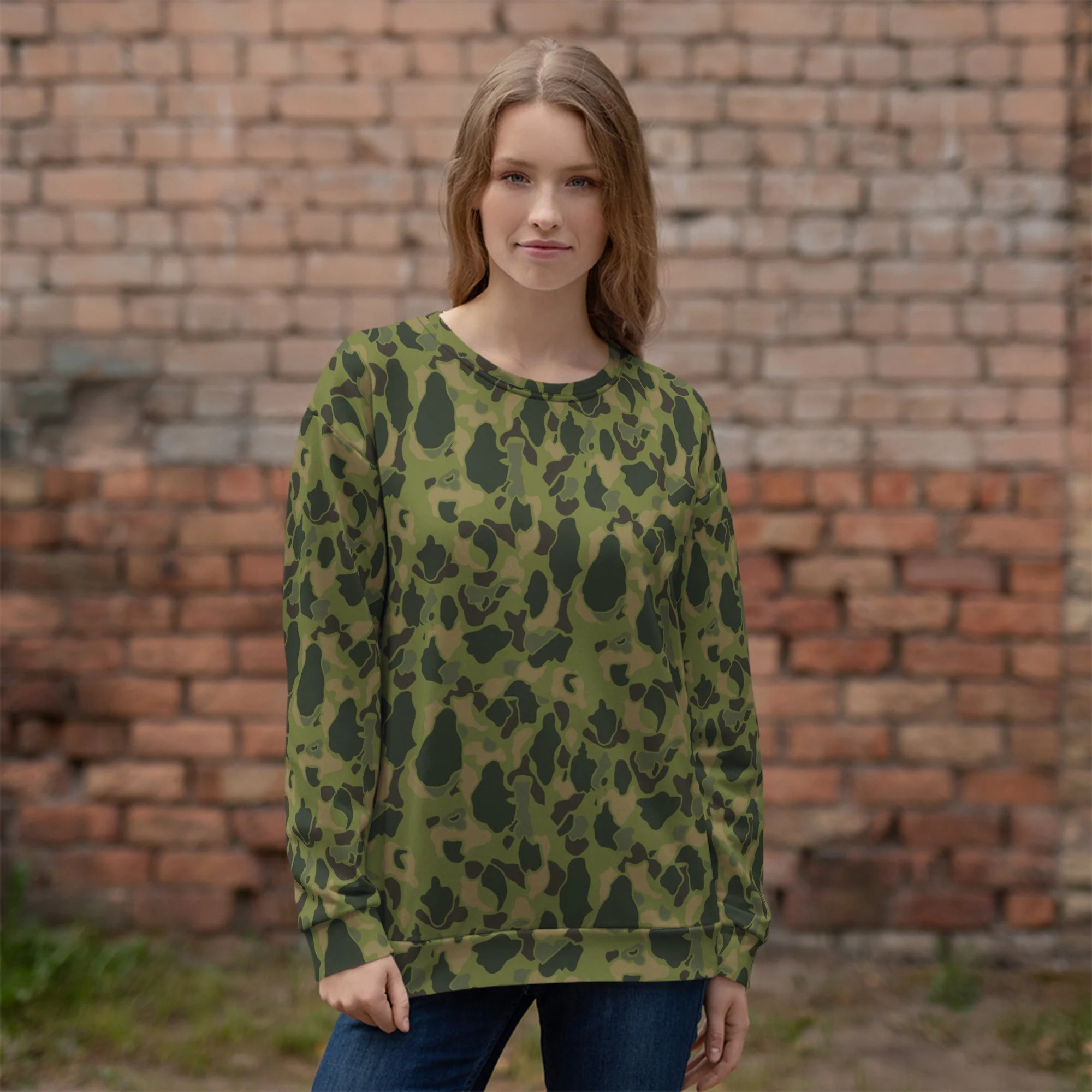 American Frog Skin Tropical CAMO Unisex Sweatshirt - Image 2