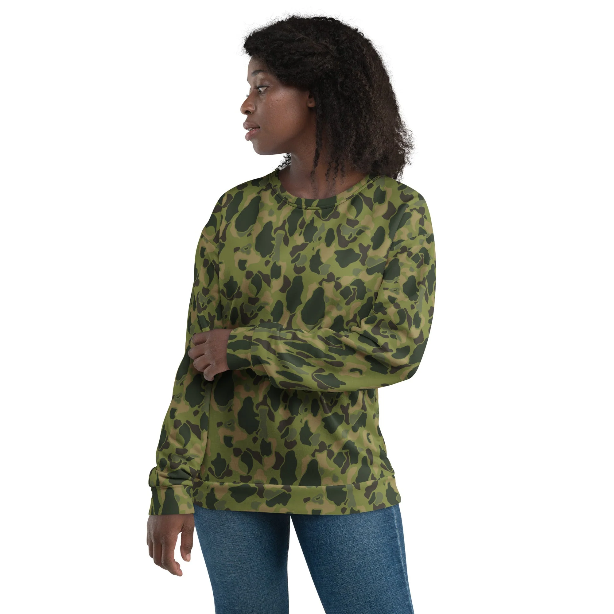 American Frog Skin Tropical CAMO Unisex Sweatshirt - Image 6