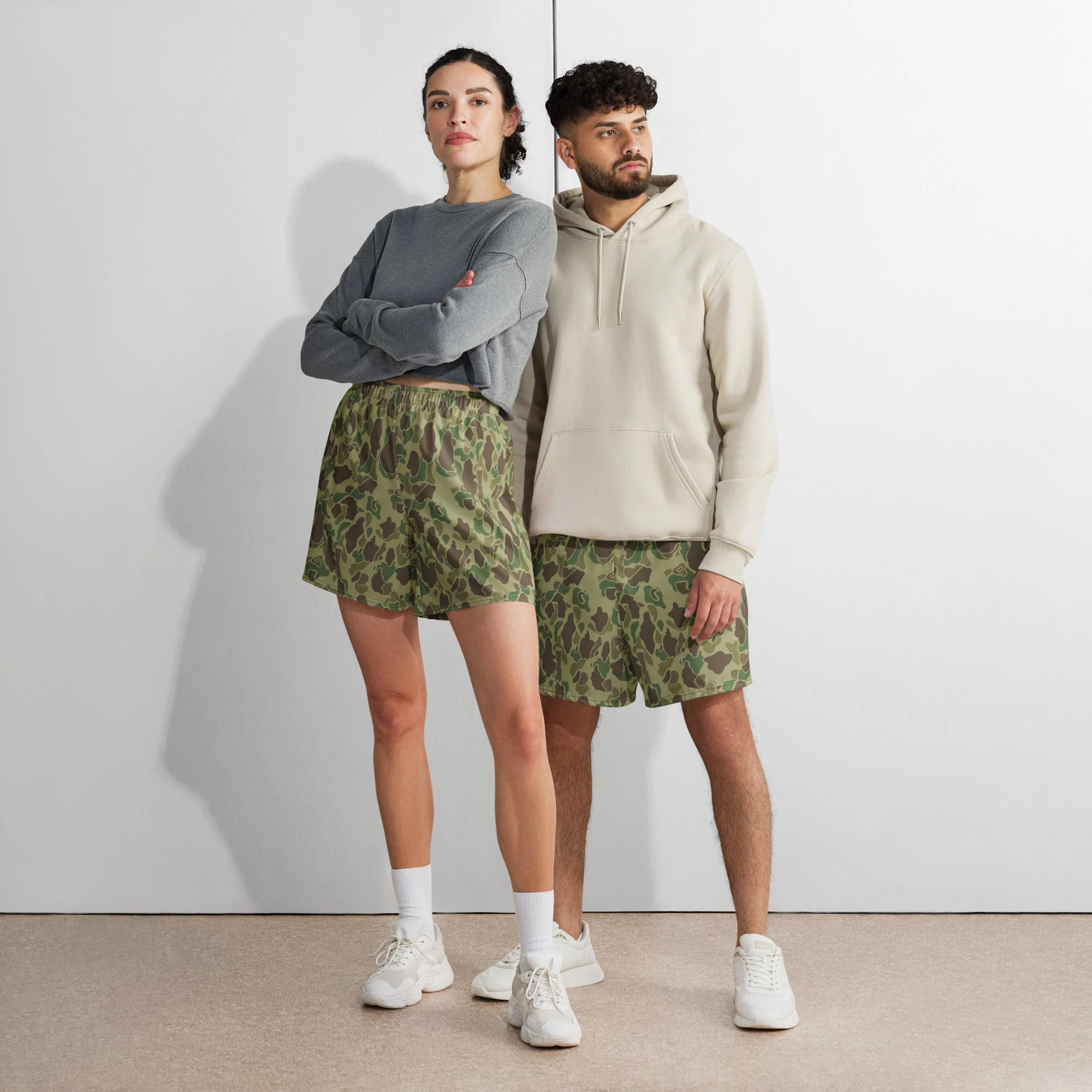 American Frog Skin Jungle CAMO Unisex Athletic Long Shorts - Image 3