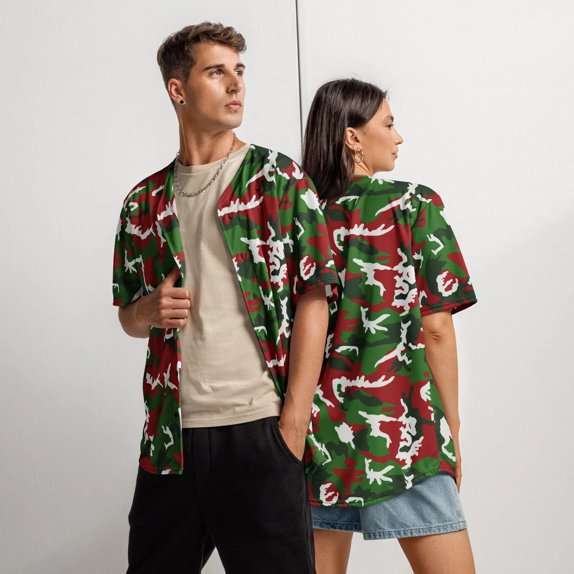 American M81 Christmas CAMO Unisex Baseball Jersey