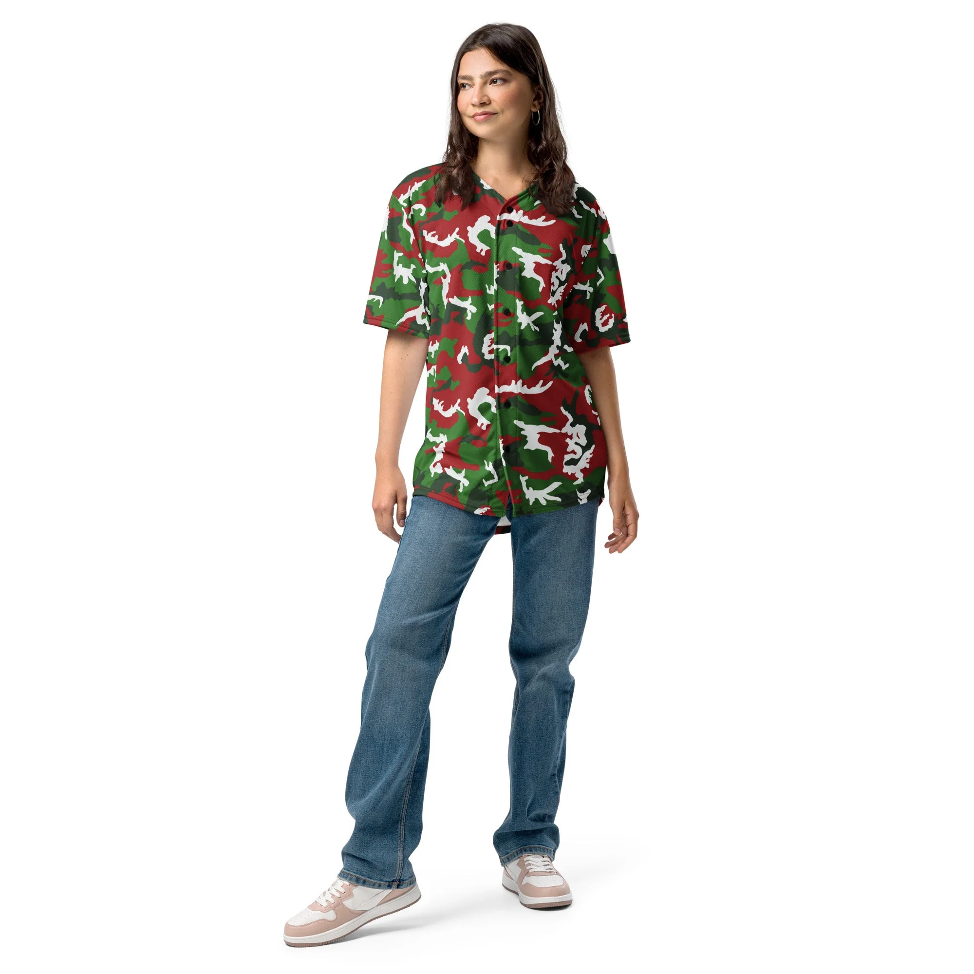 American M81 Christmas CAMO Unisex Baseball Jersey - Image 10