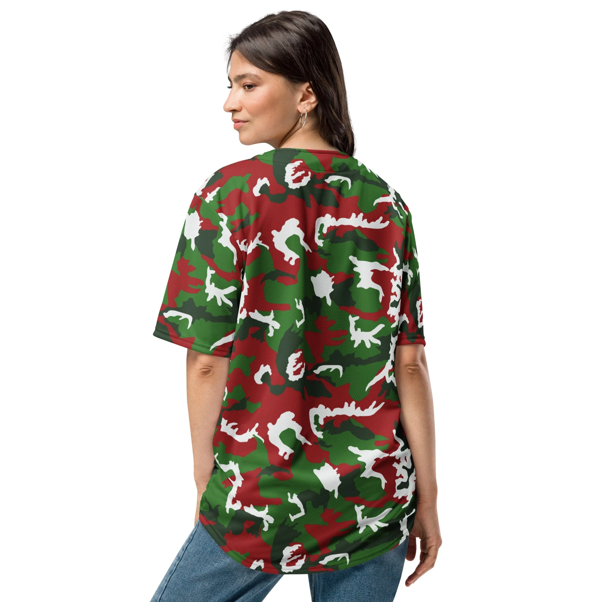American M81 Christmas CAMO Unisex Baseball Jersey - Image 4