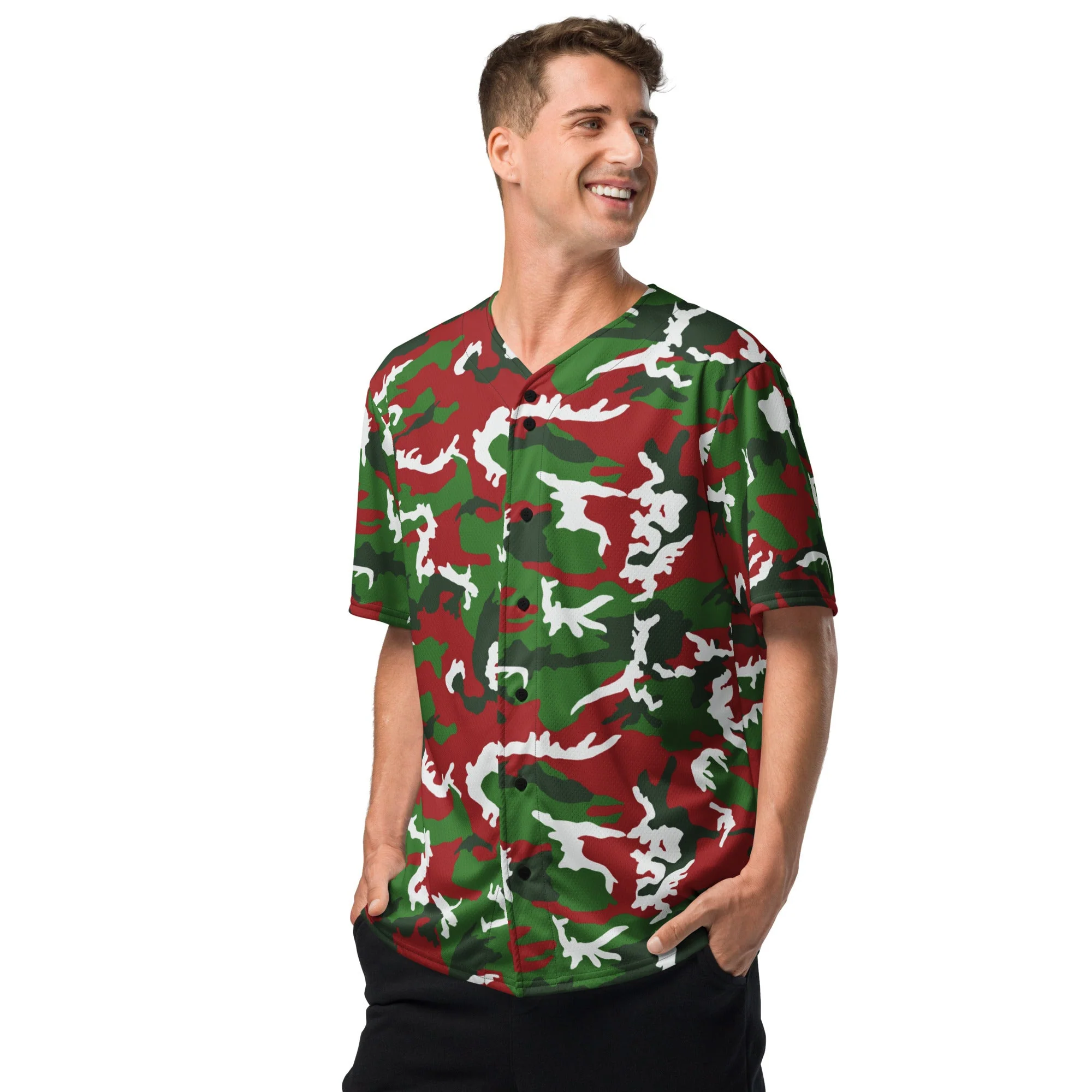 American M81 Christmas CAMO Unisex Baseball Jersey - Image 9