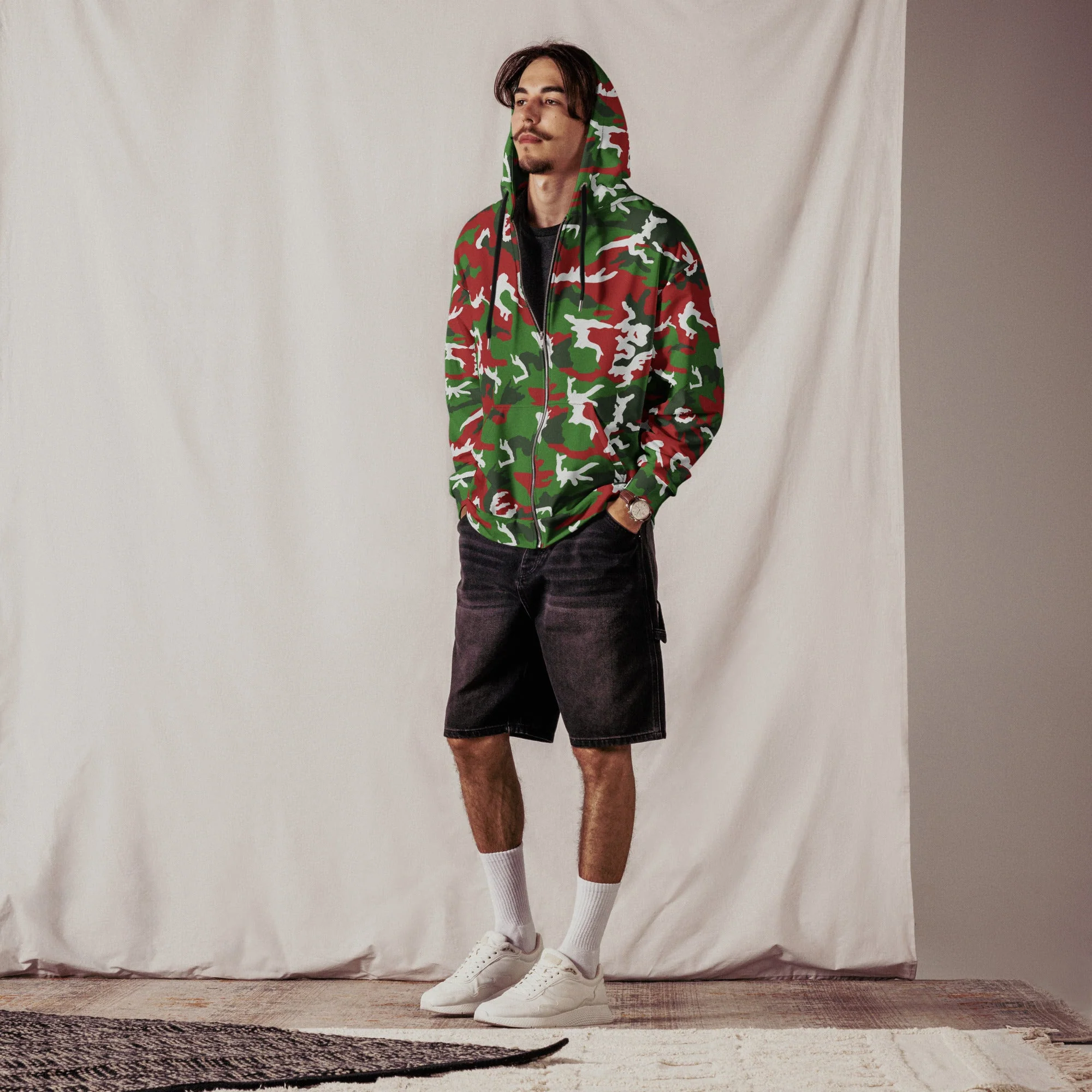 American M81 Christmas CAMO Unisex Zip Hoodie - Image 5