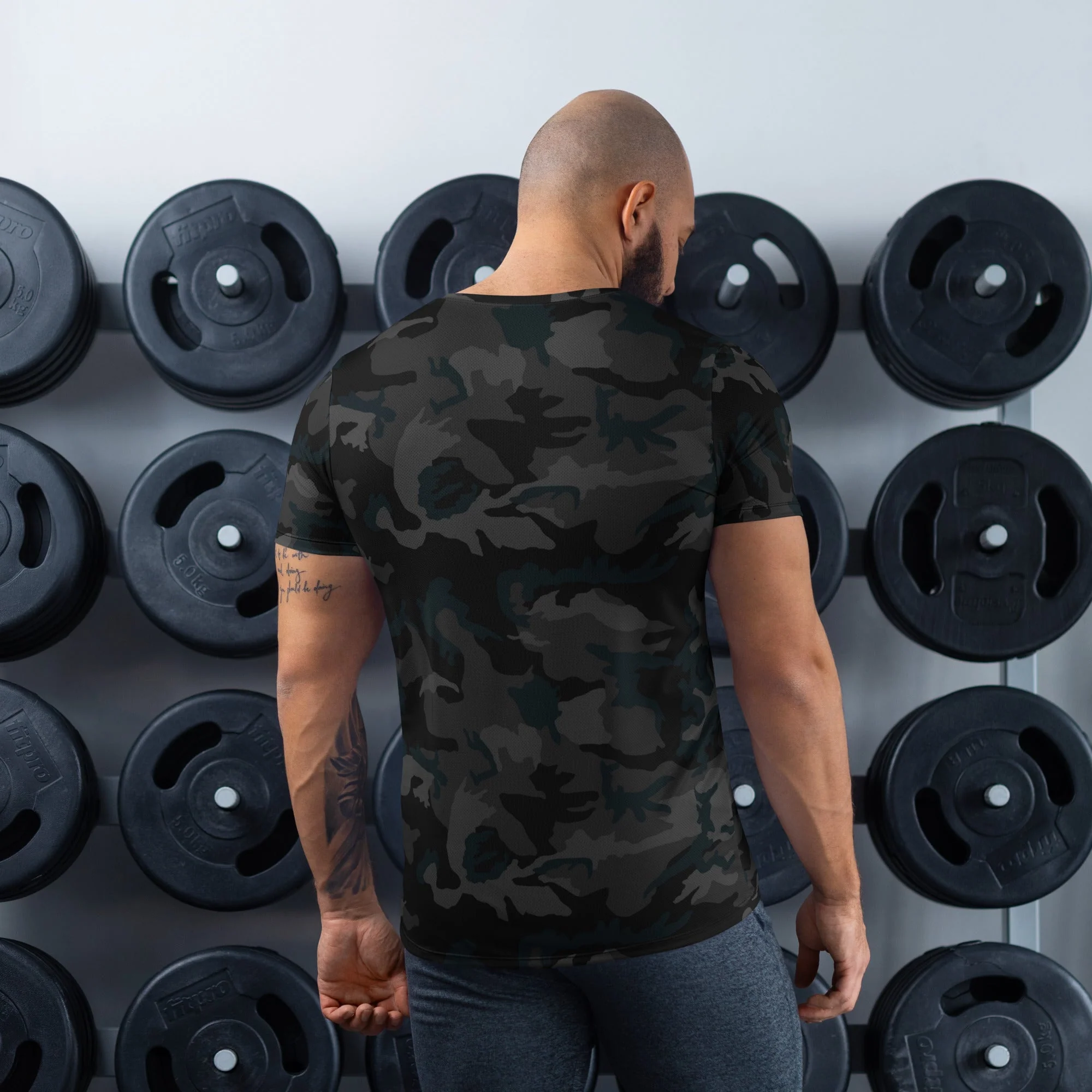 American M81 Night CAMO Mens Athletic T-Shirt - Image 4