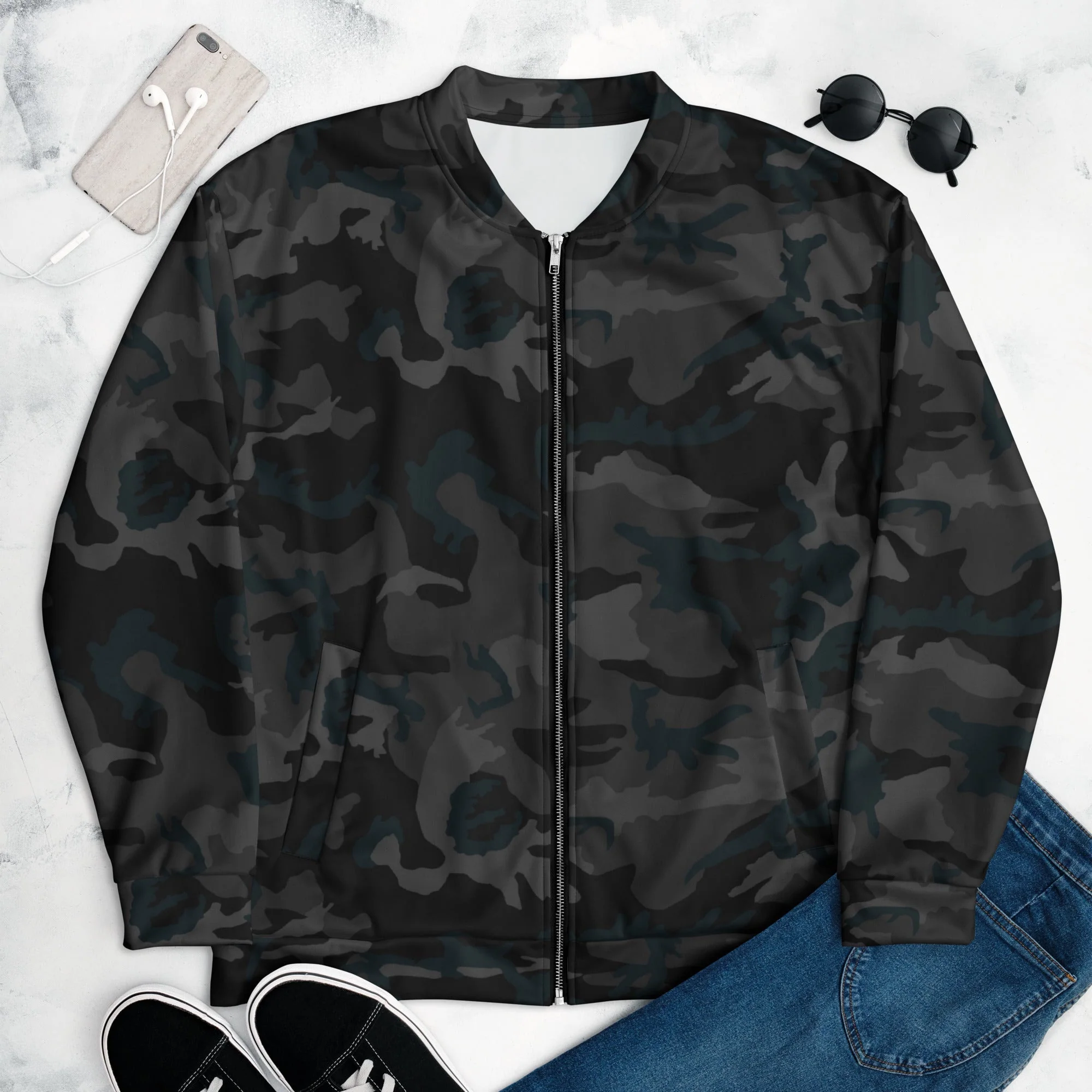 American M81 Night CAMO Unisex Bomber Jacket - Image 2