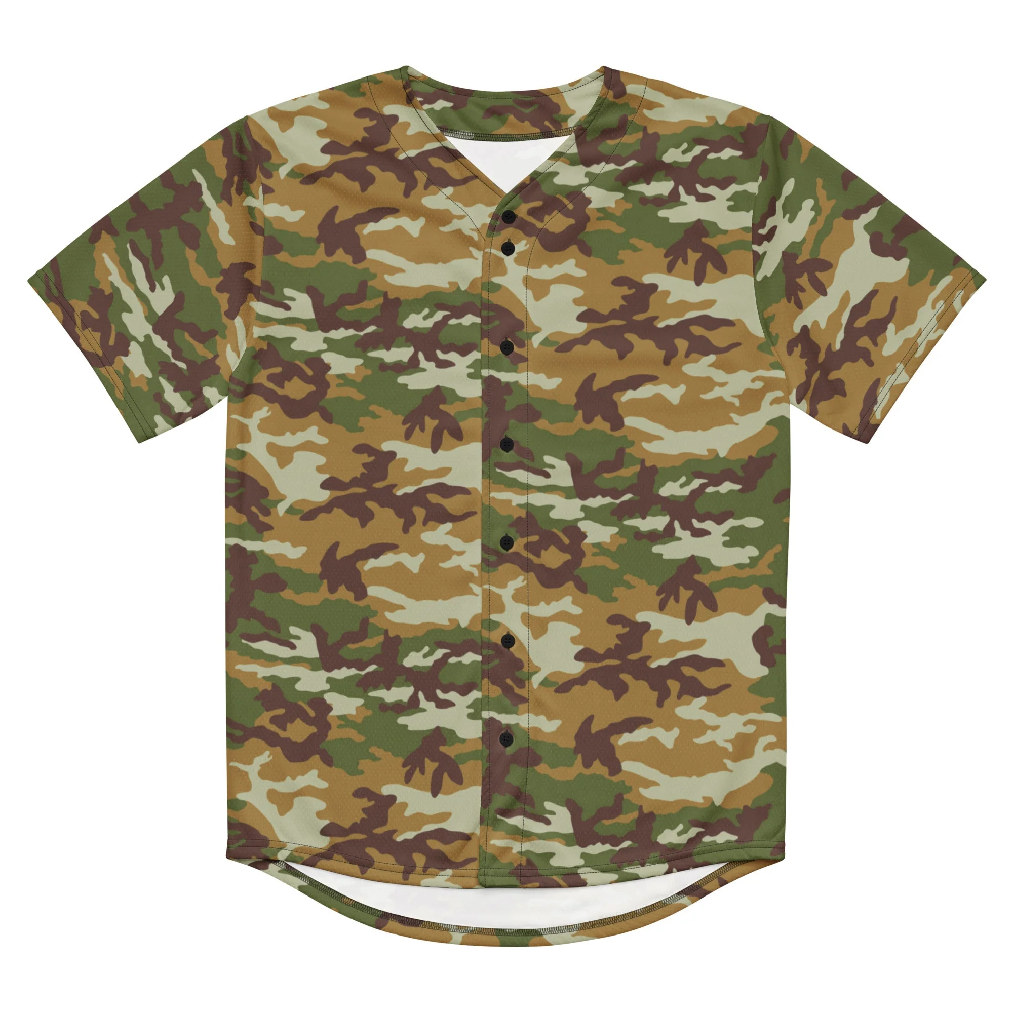 American M81 Olive Brush Woodland CAMO Unisex Baseball Jersey - Image 12