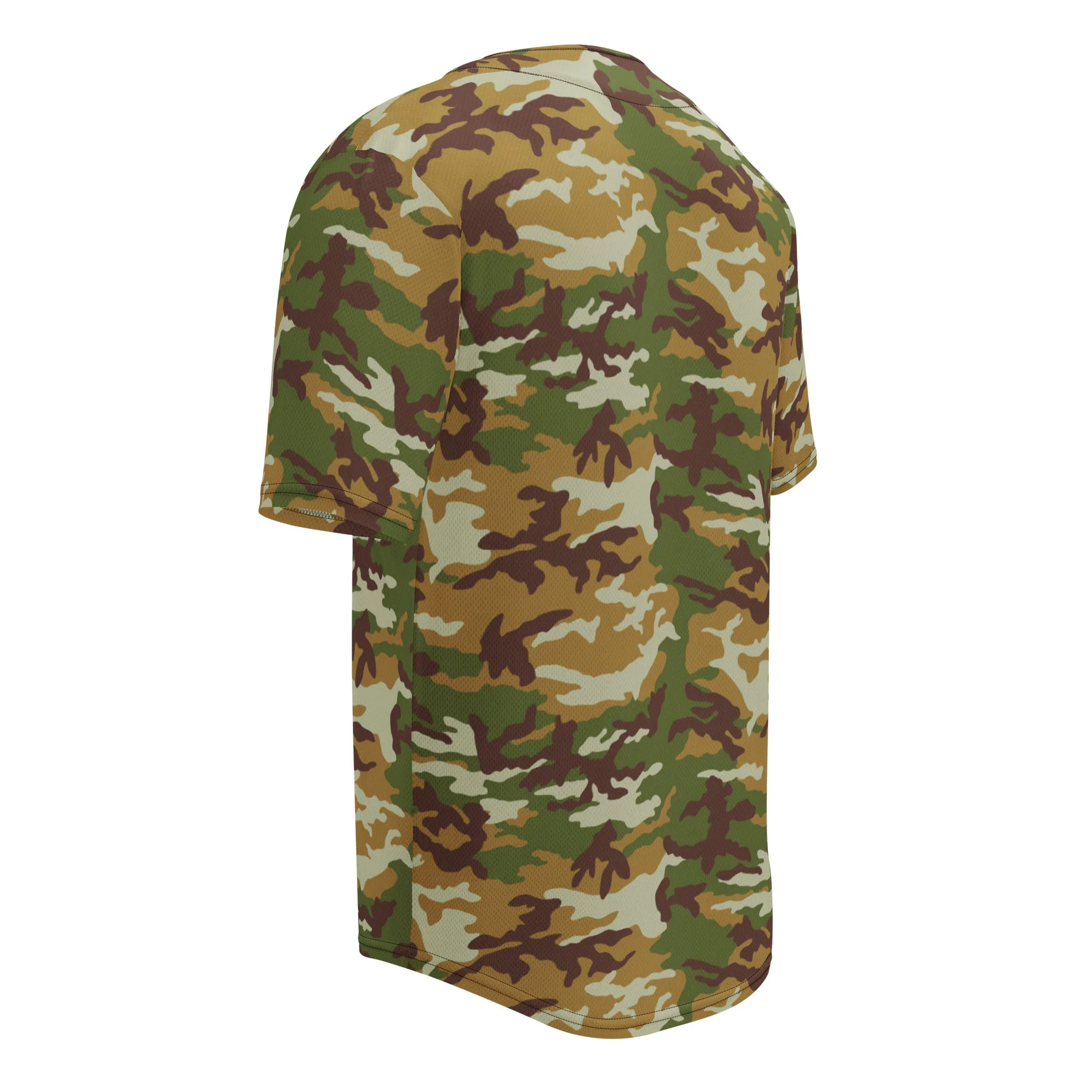 American M81 Olive Brush Woodland CAMO Unisex Baseball Jersey - Image 6