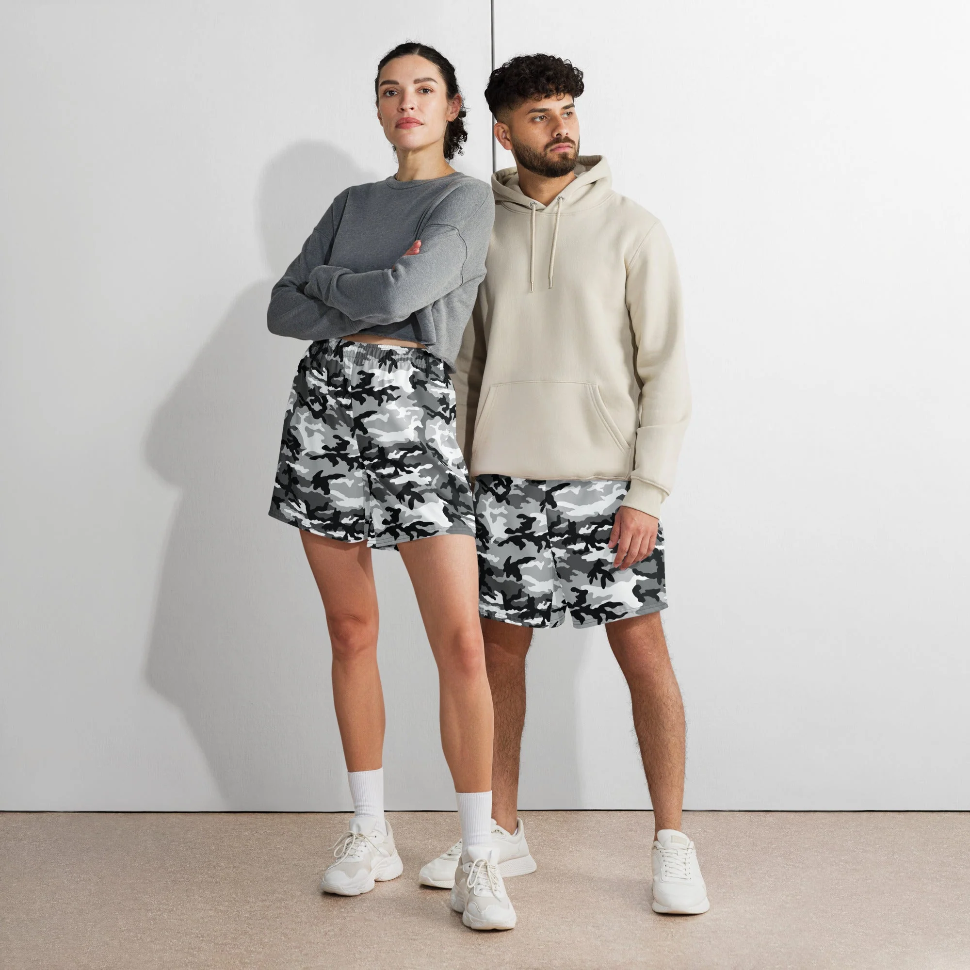American M81 Urban City CAMO Unisex Athletic Long Shorts - Image 2
