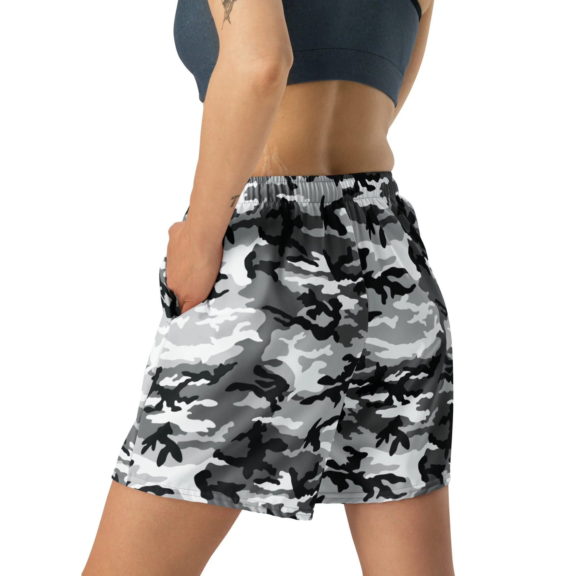 American M81 Urban City CAMO Unisex Athletic Long Shorts - Image 3