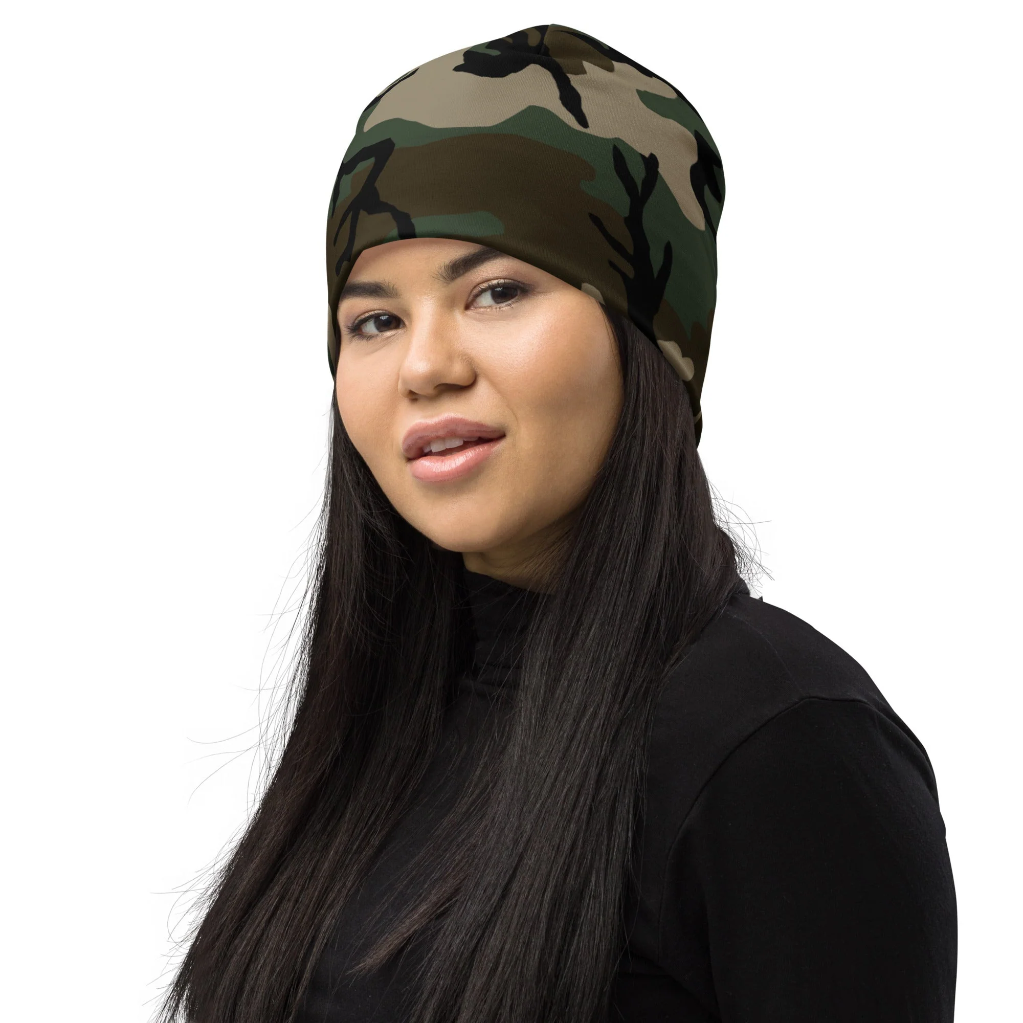 American M81 Woodland CAMO Beanie - Image 5