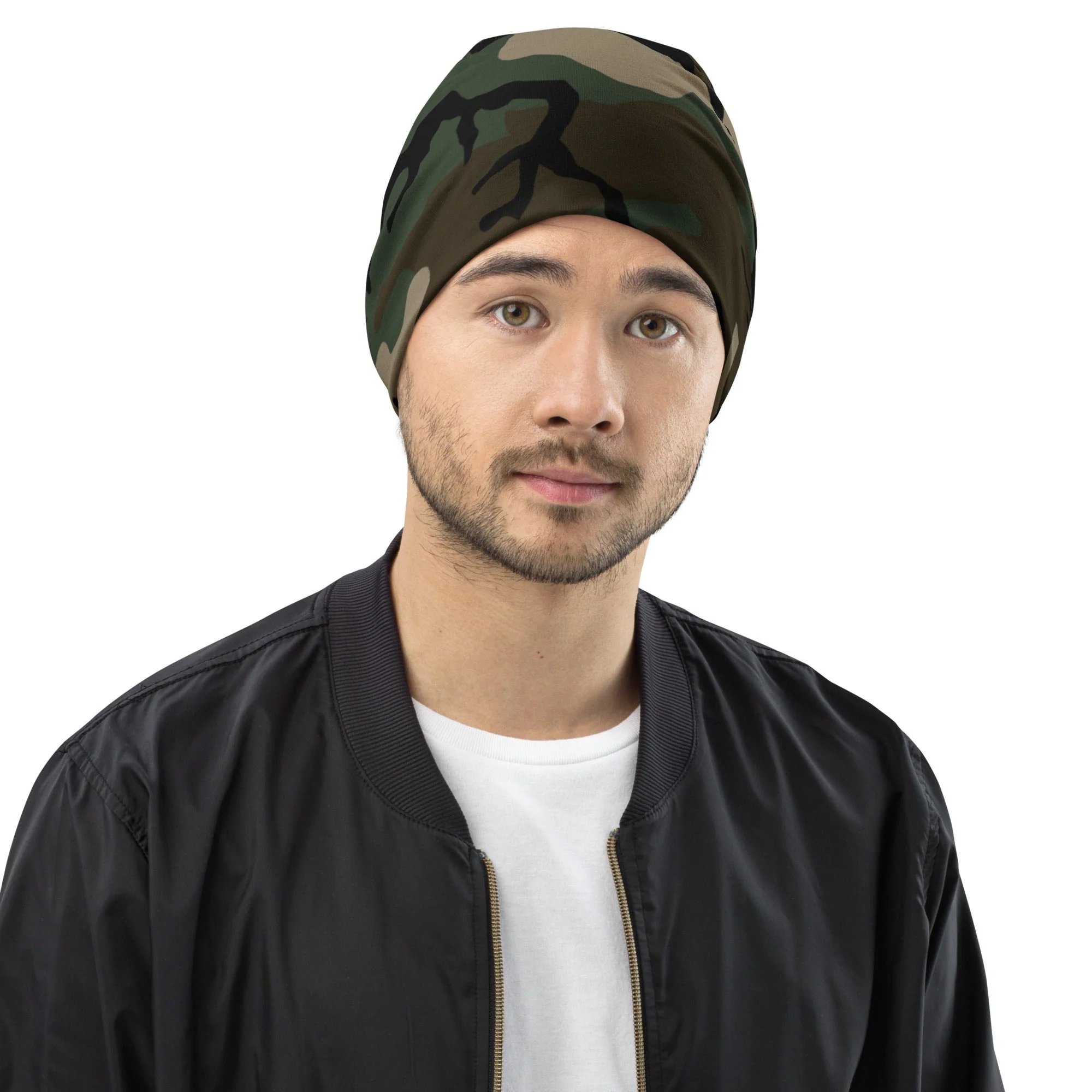American M81 Woodland CAMO Beanie - Image 7