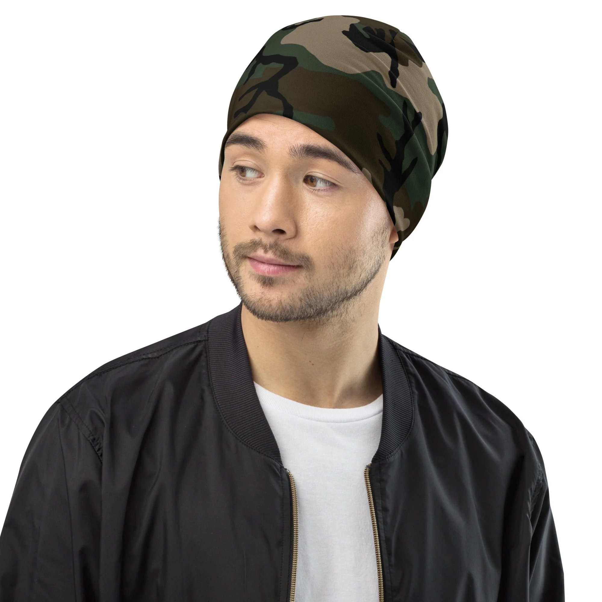 American M81 Woodland CAMO Beanie - Image 8