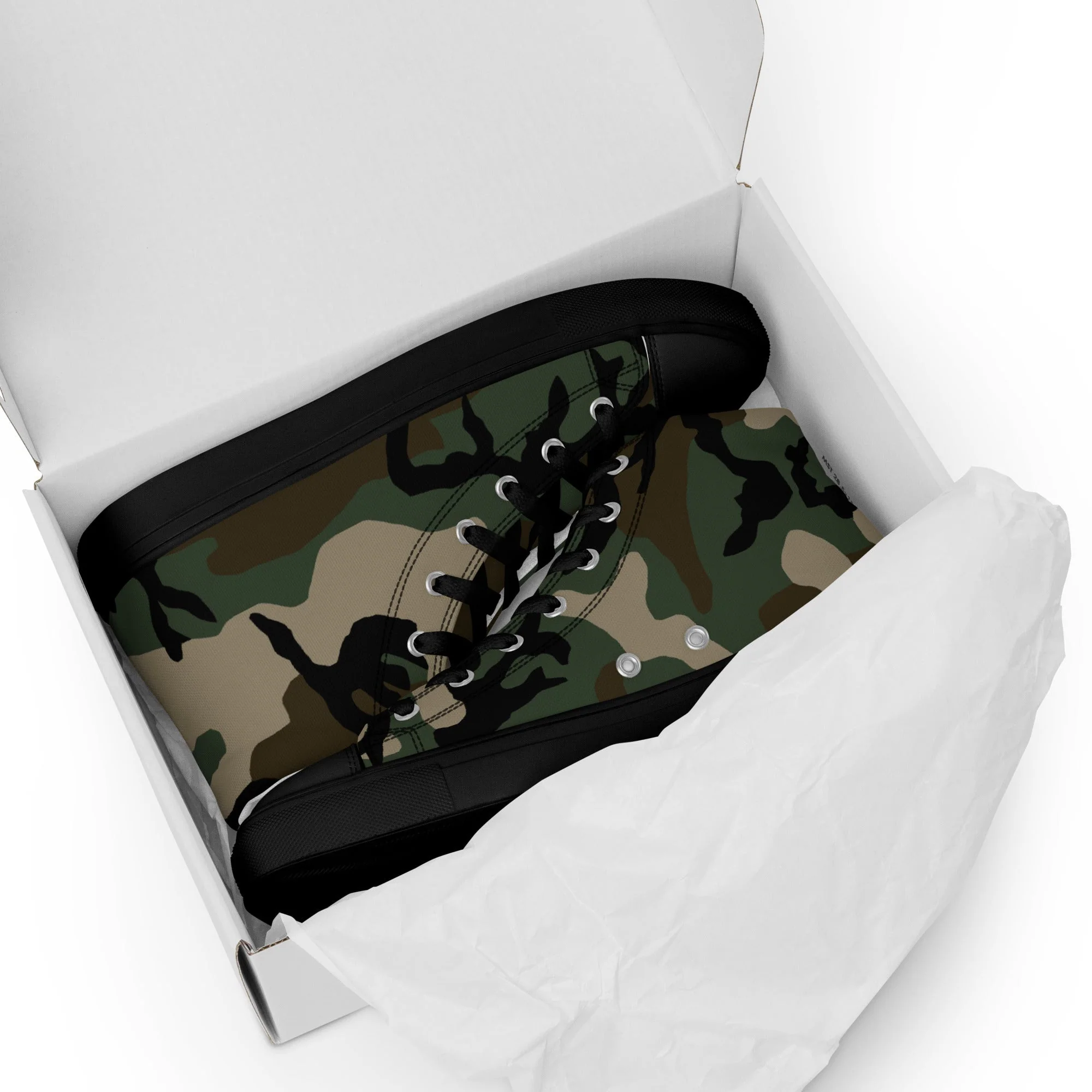 American M81 Woodland CAMO Mens High-Top Canvas Shoes - Image 3