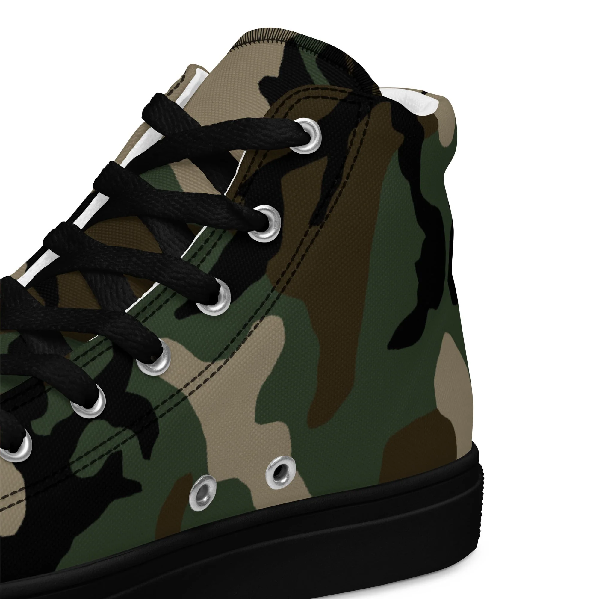 American M81 Woodland CAMO Mens High-Top Canvas Shoes - Image 4