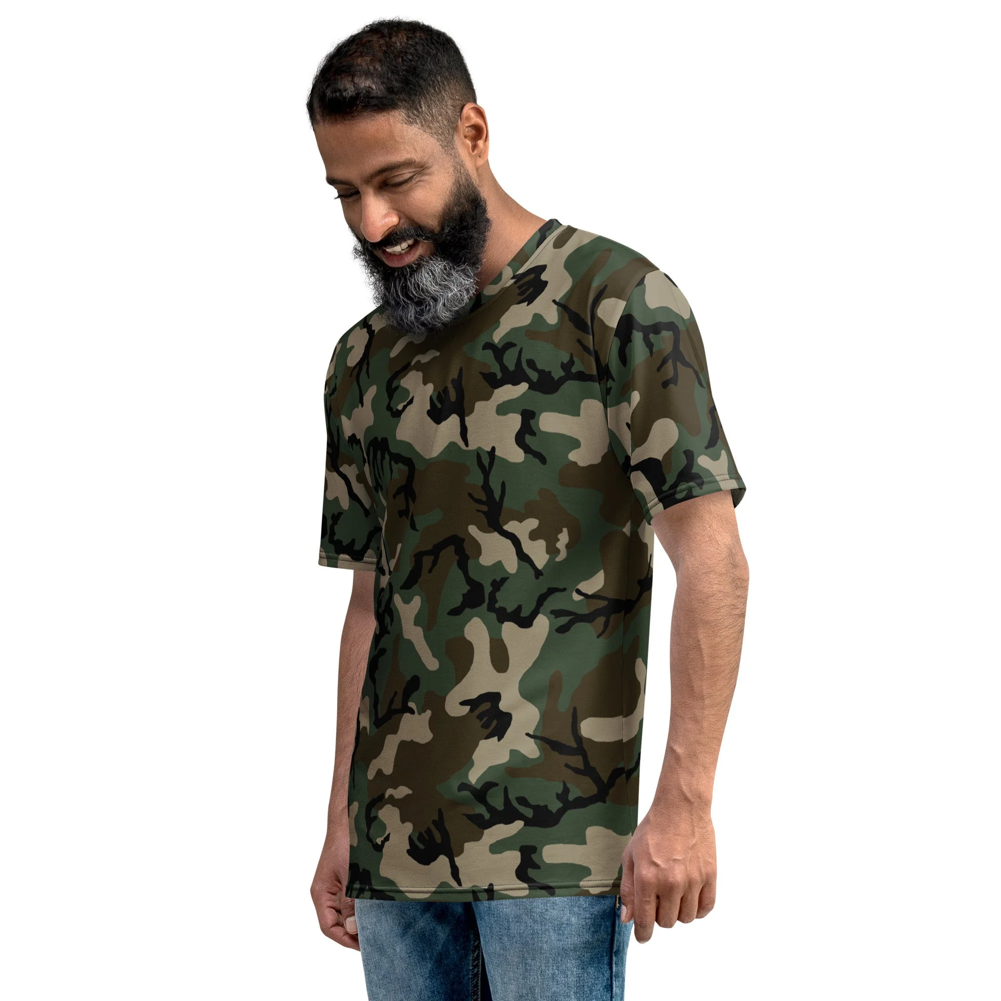 American M81 Woodland CAMO Mens T-Shirt - Image 5