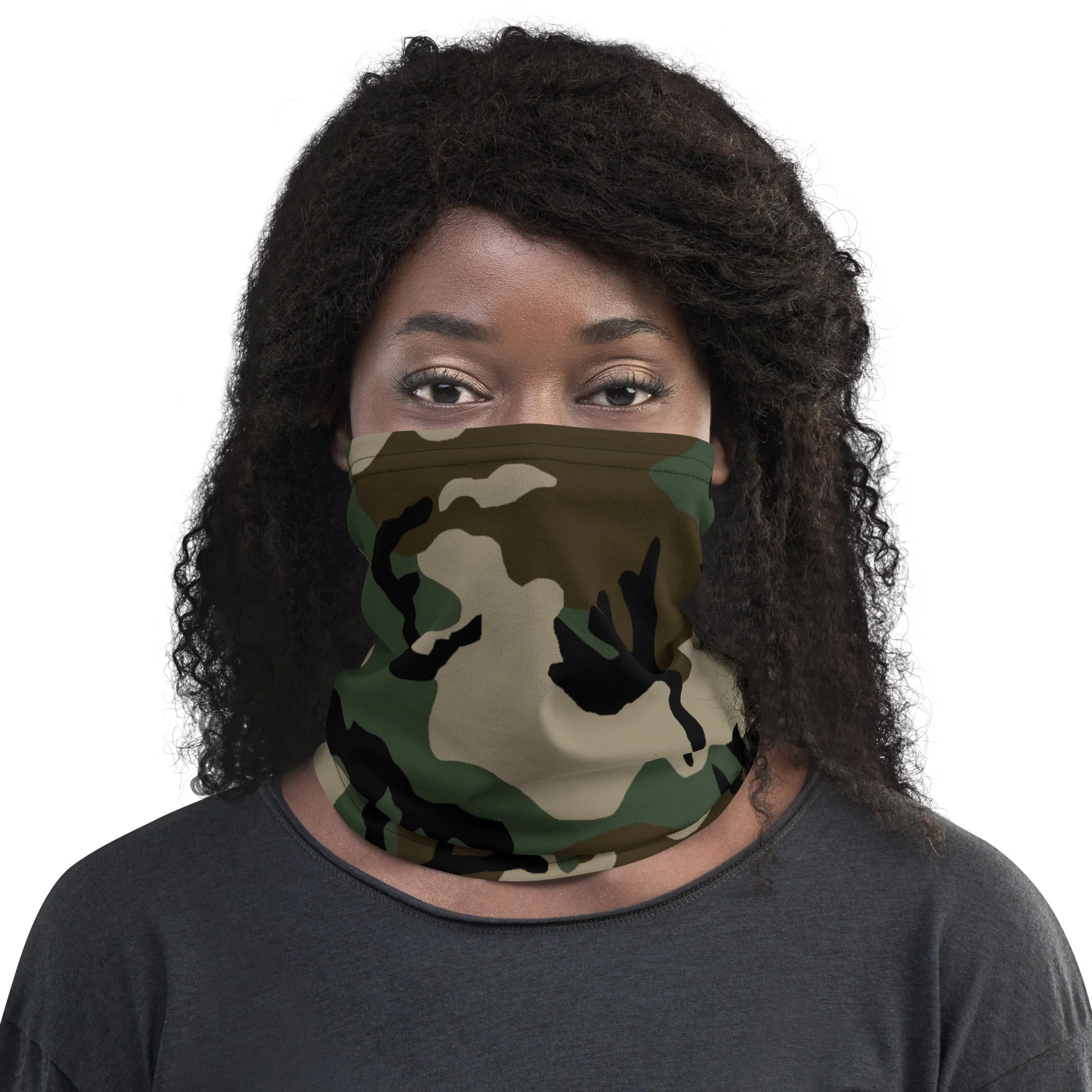 American M81 Woodland CAMO Neck Gaiter - Image 9