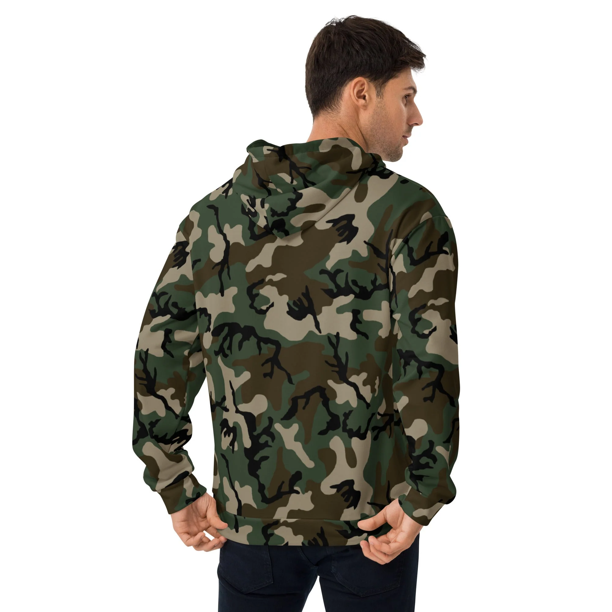 American M81 Woodland CAMO Unisex Hoodie - Image 3