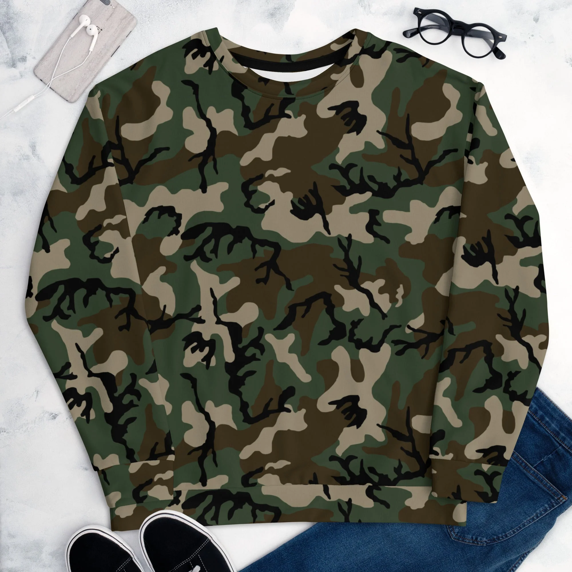 American M81 Woodland CAMO Unisex Sweatshirt - Image 10