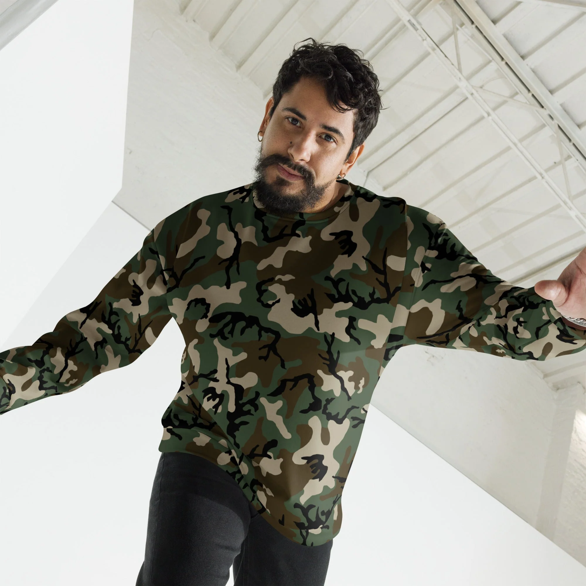 American M81 Woodland CAMO Unisex Sweatshirt - Image 4