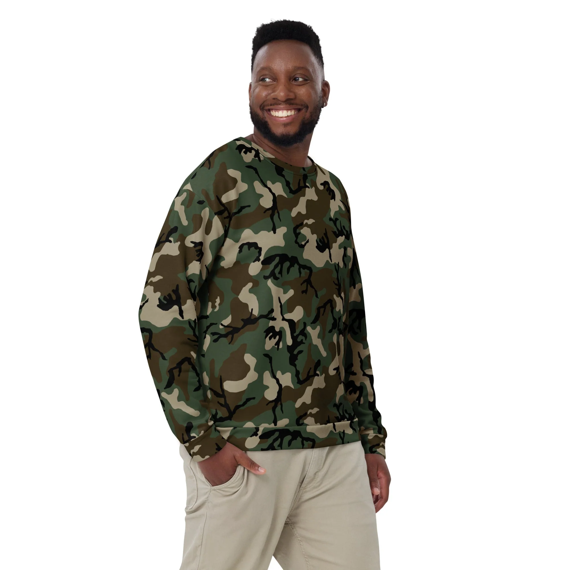 American M81 Woodland CAMO Unisex Sweatshirt - Image 5