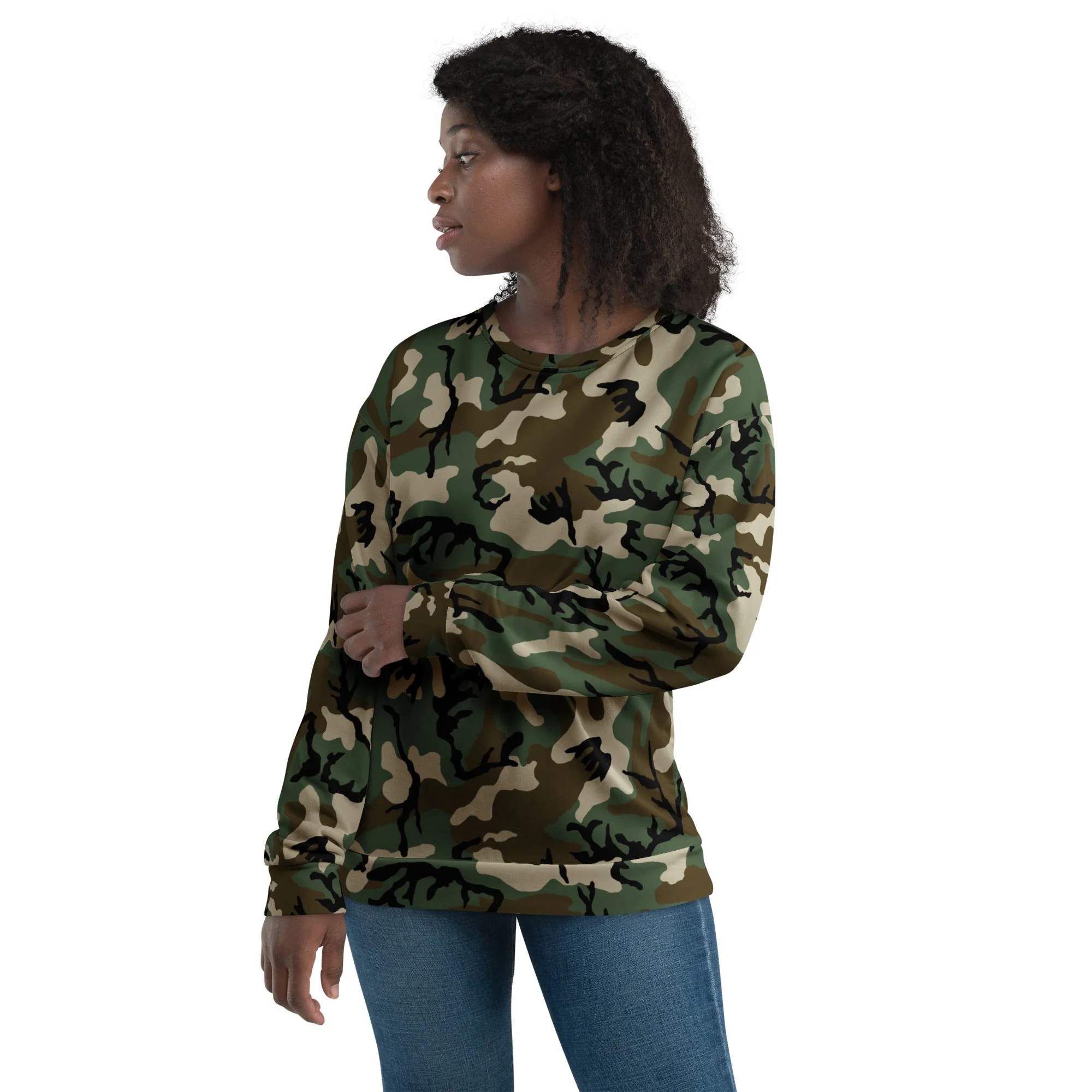 American M81 Woodland CAMO Unisex Sweatshirt - Image 6