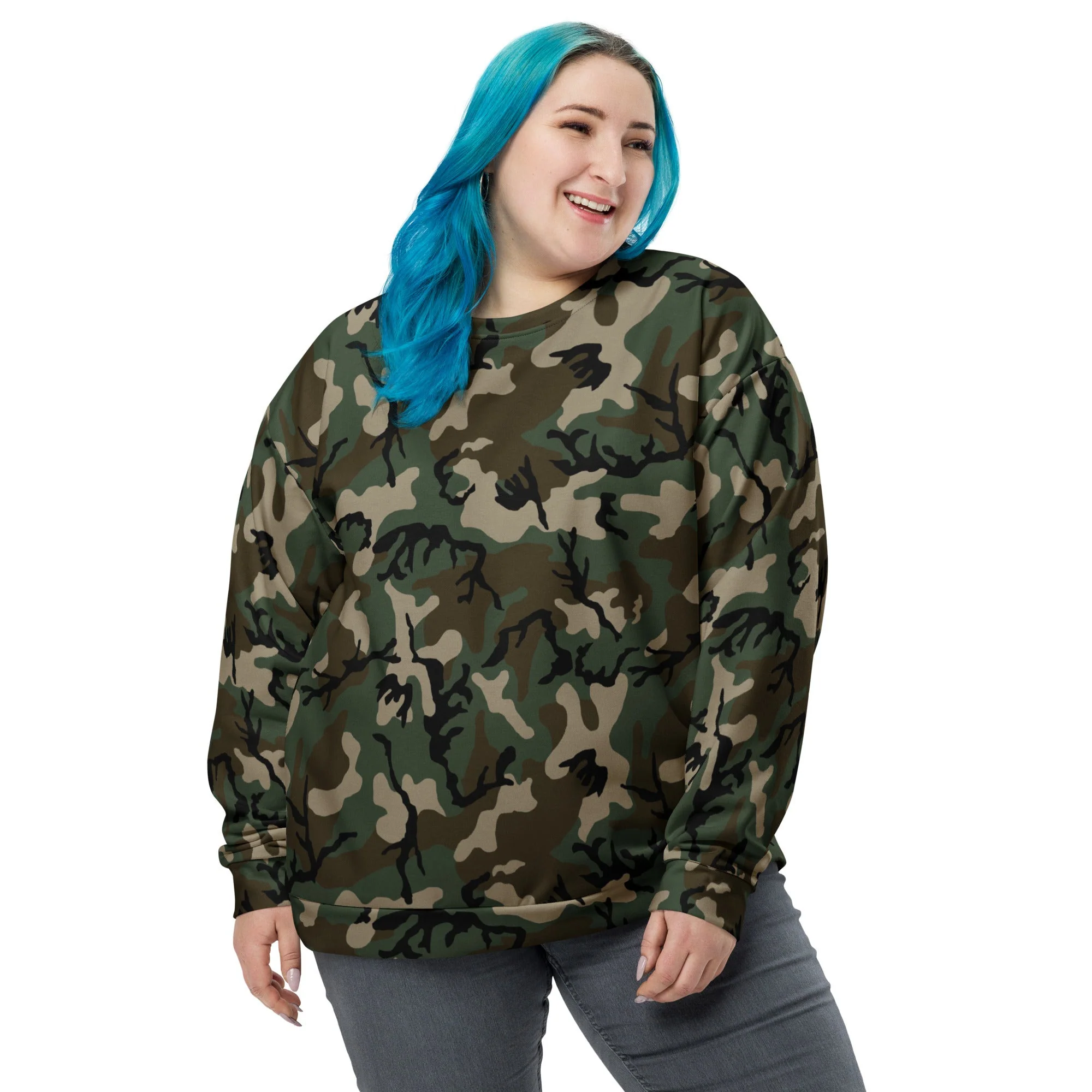 American M81 Woodland CAMO Unisex Sweatshirt - Image 7