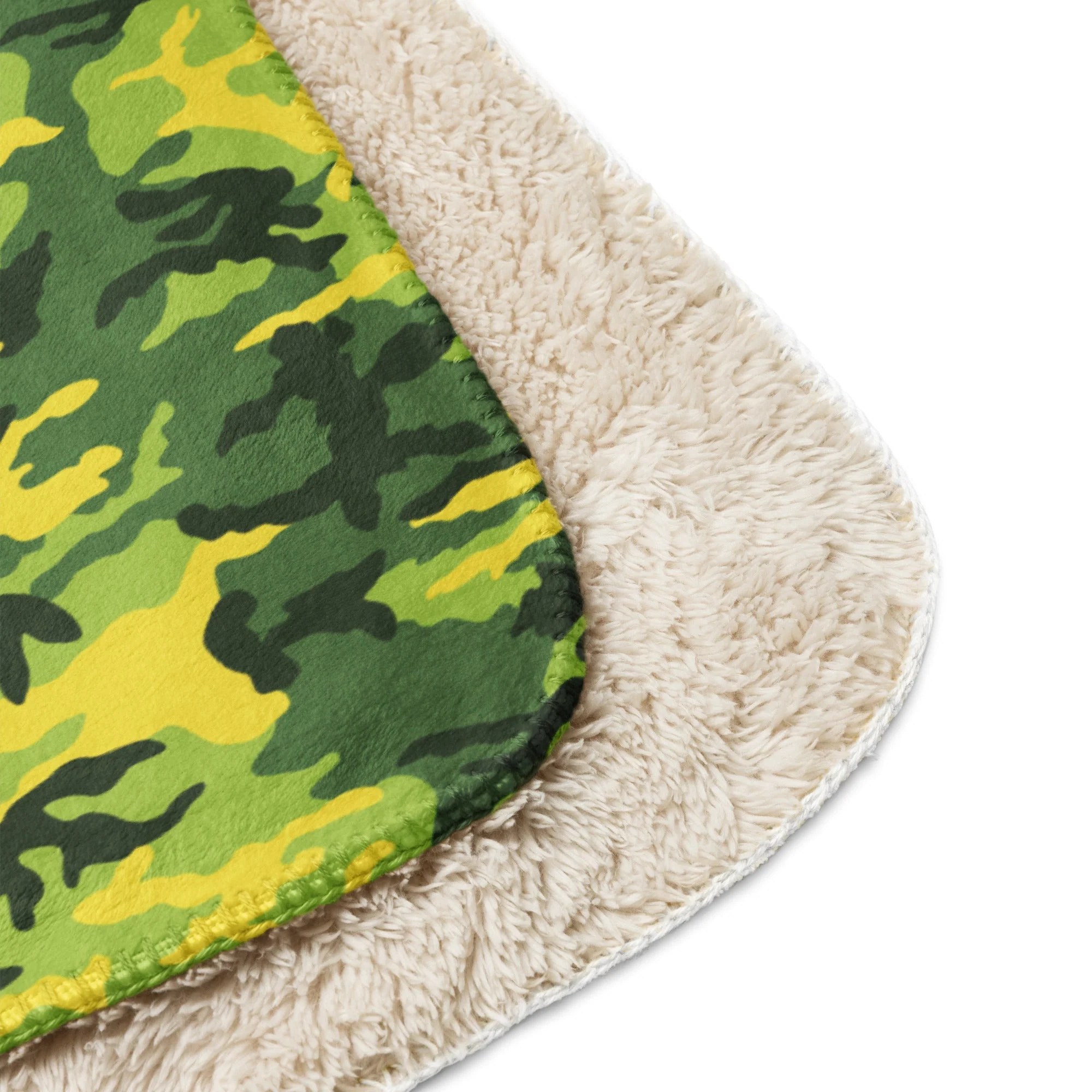 American M81 Yellow Jacket Safety CAMO Sherpa Blanket - Image 11