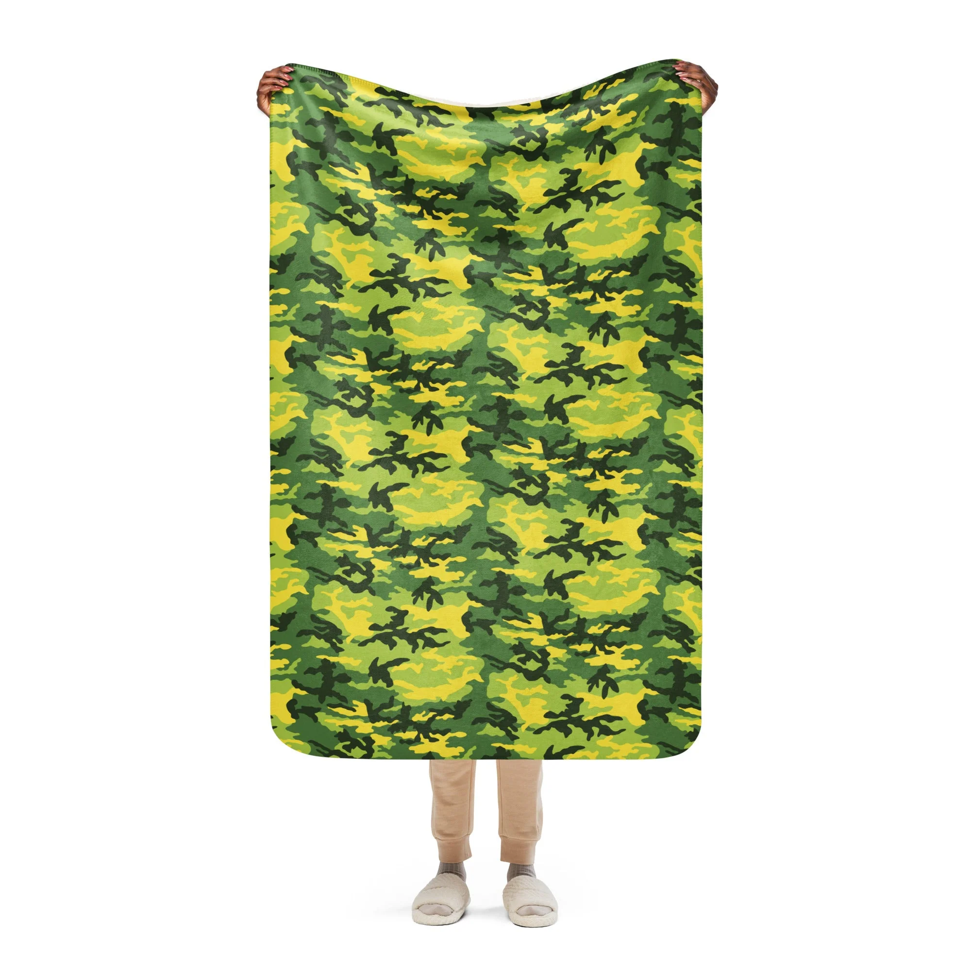 American M81 Yellow Jacket Safety CAMO Sherpa Blanket - Image 14
