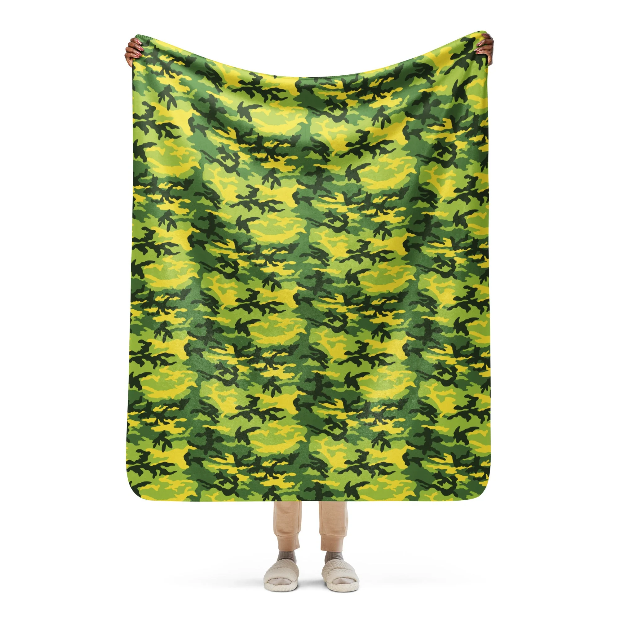 American M81 Yellow Jacket Safety CAMO Sherpa Blanket - Image 15