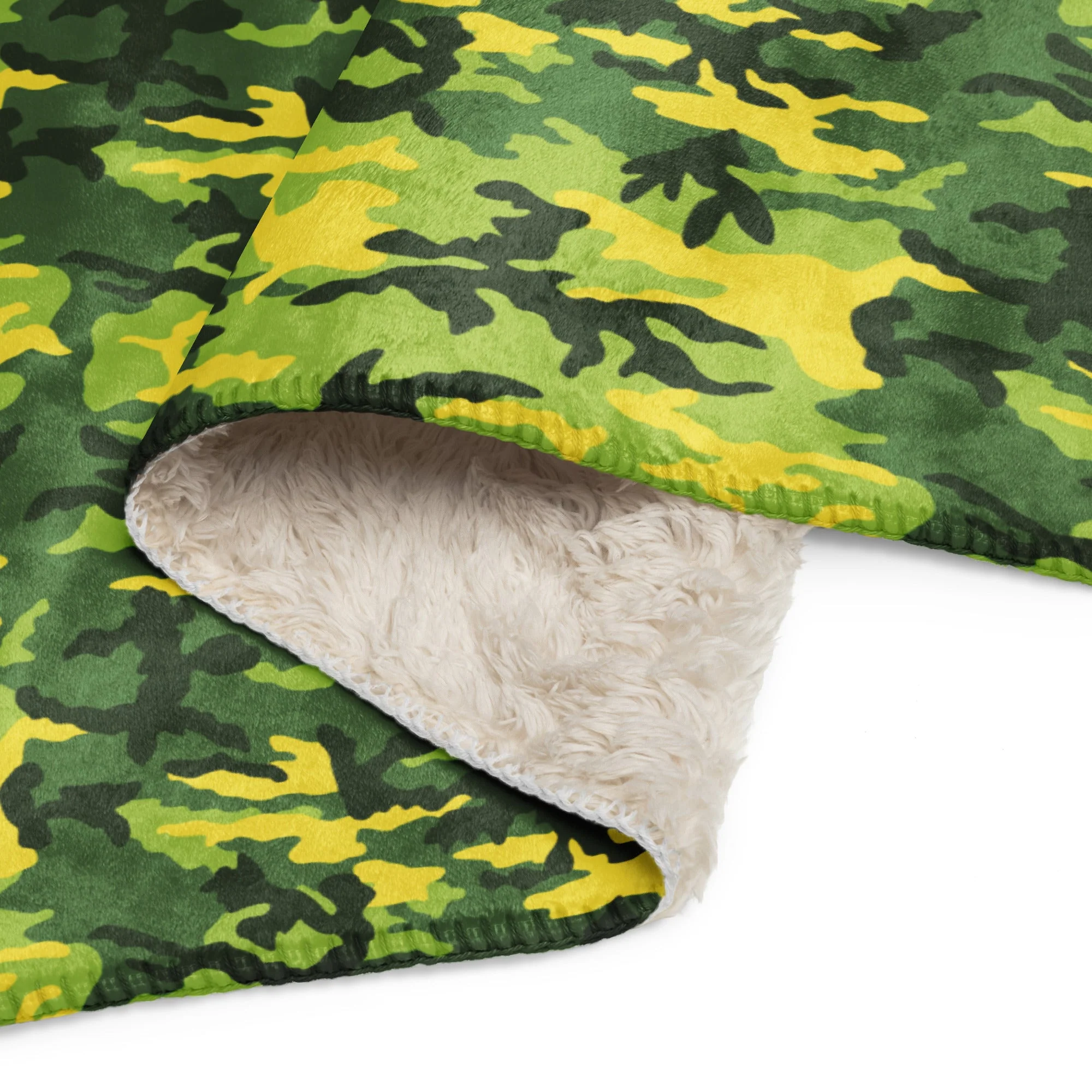 American M81 Yellow Jacket Safety CAMO Sherpa Blanket - Image 2