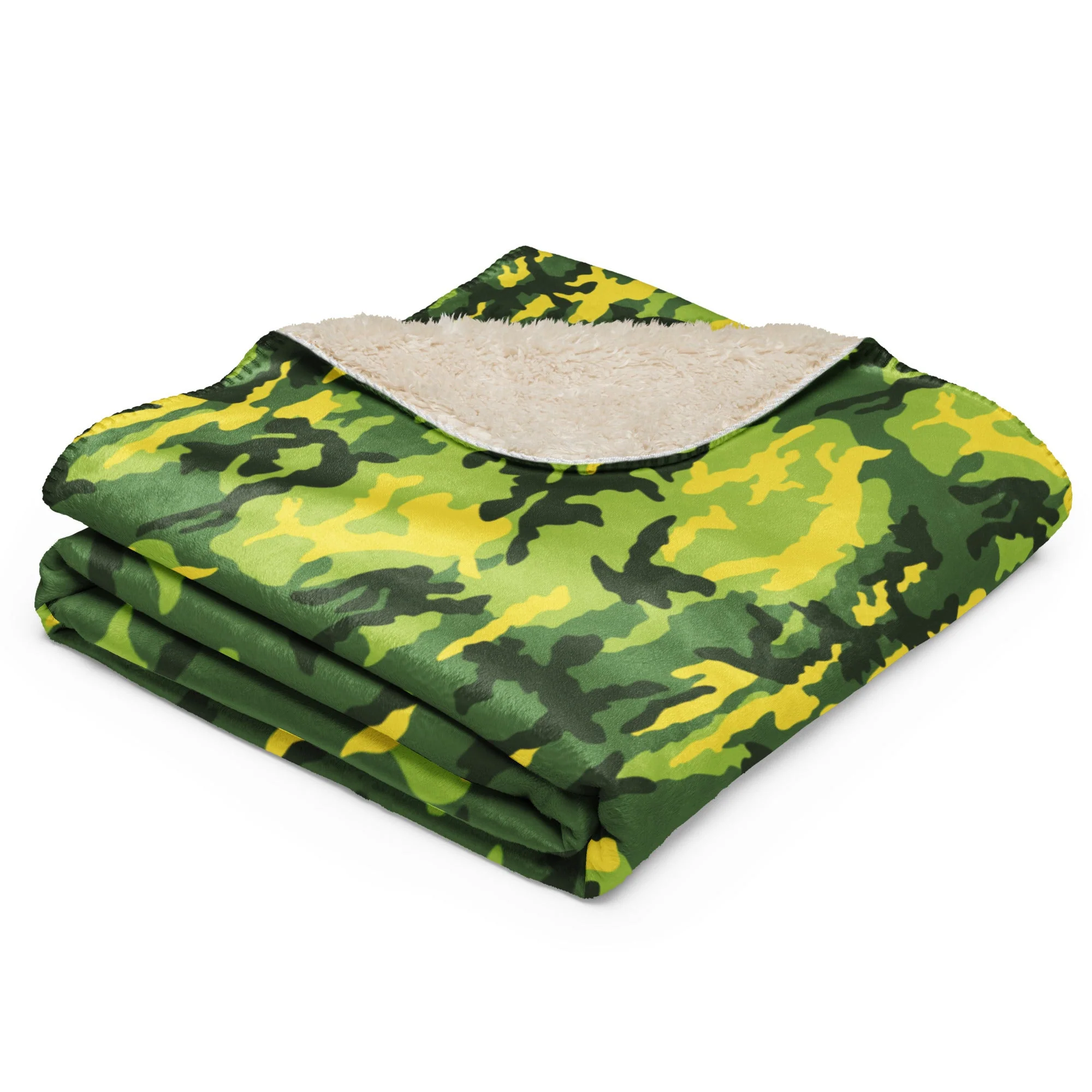 American M81 Yellow Jacket Safety CAMO Sherpa Blanket - Image 5