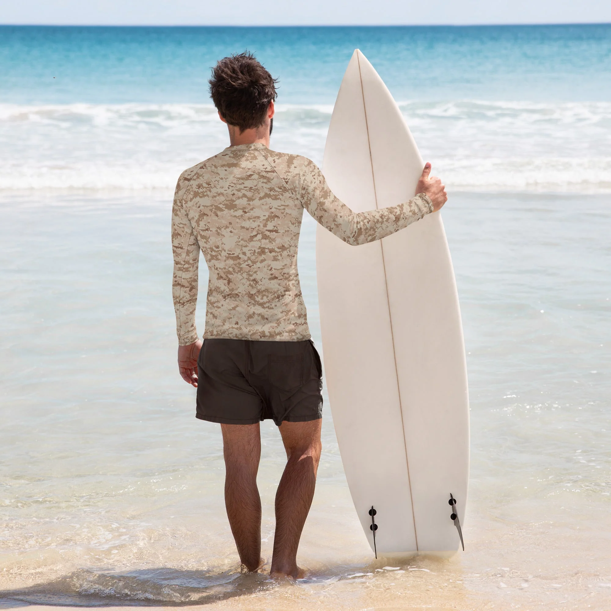 American Digital Desert CAMO Mens Long-Sleeve Rash Guard - Image 2