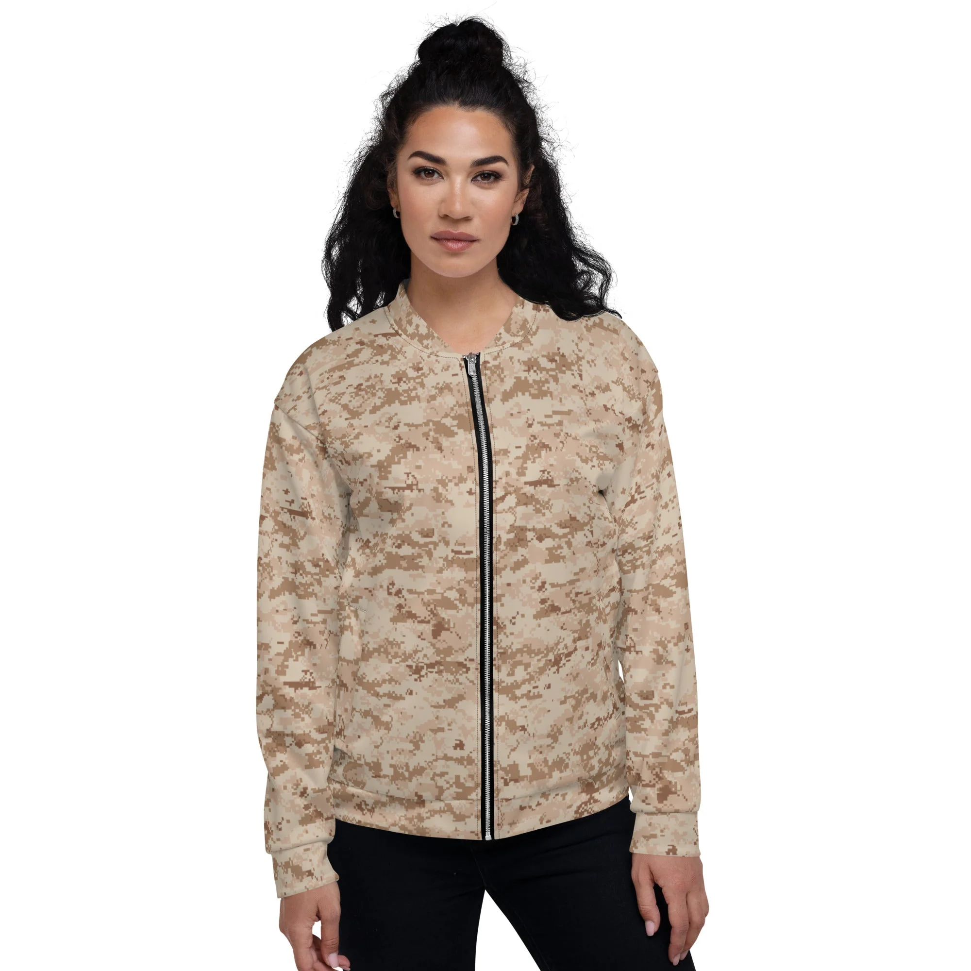 American Digital Desert CAMO Unisex Bomber Jacket - Image 4