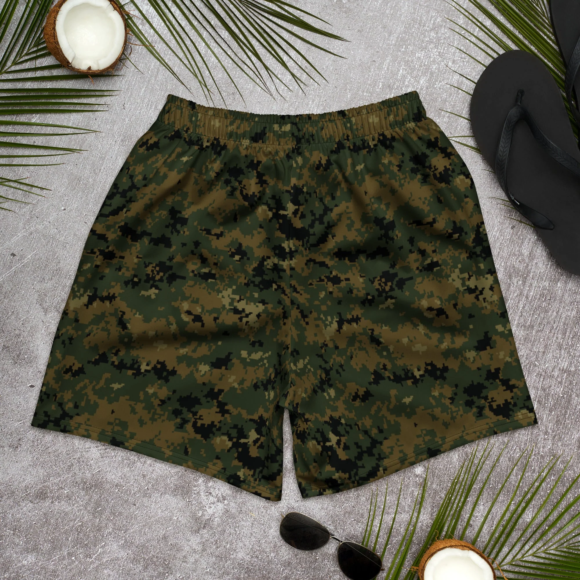 American Digital Woodland CAMO Unisex Athletic Long Shorts - Image 5