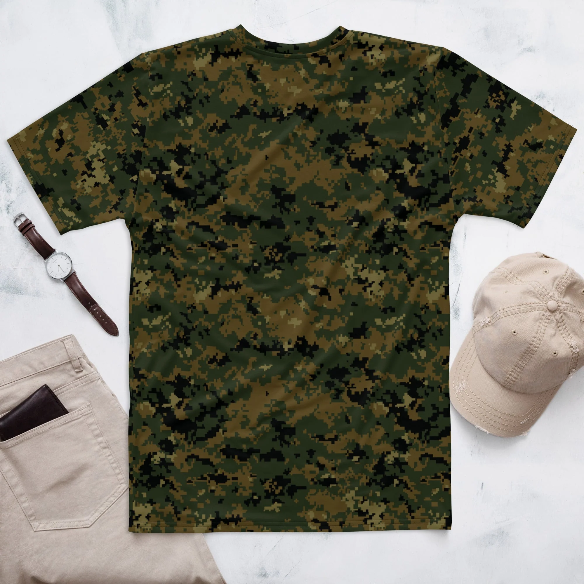 American Digital Woodland CAMO Mens T-Shirt - Image 8