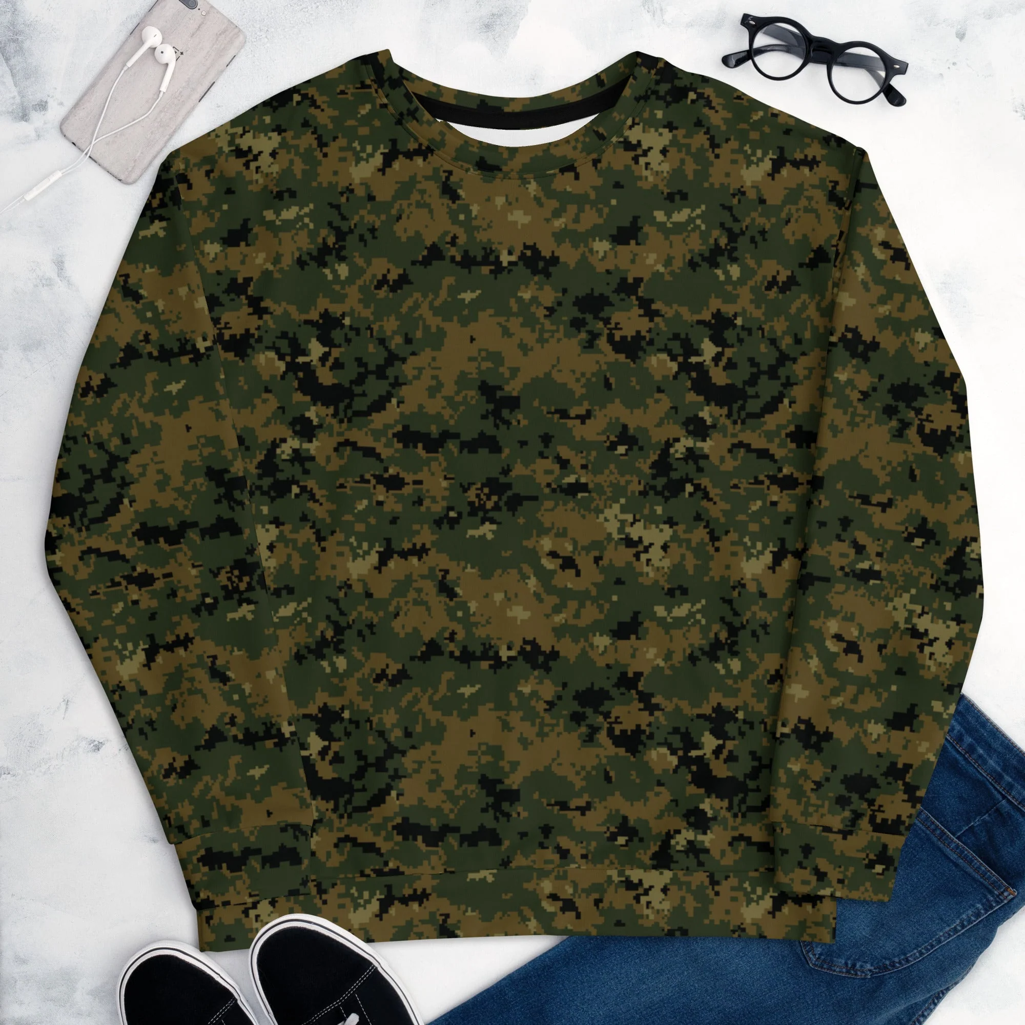American Digital Woodland CAMO Unisex Sweatshirt - Image 10
