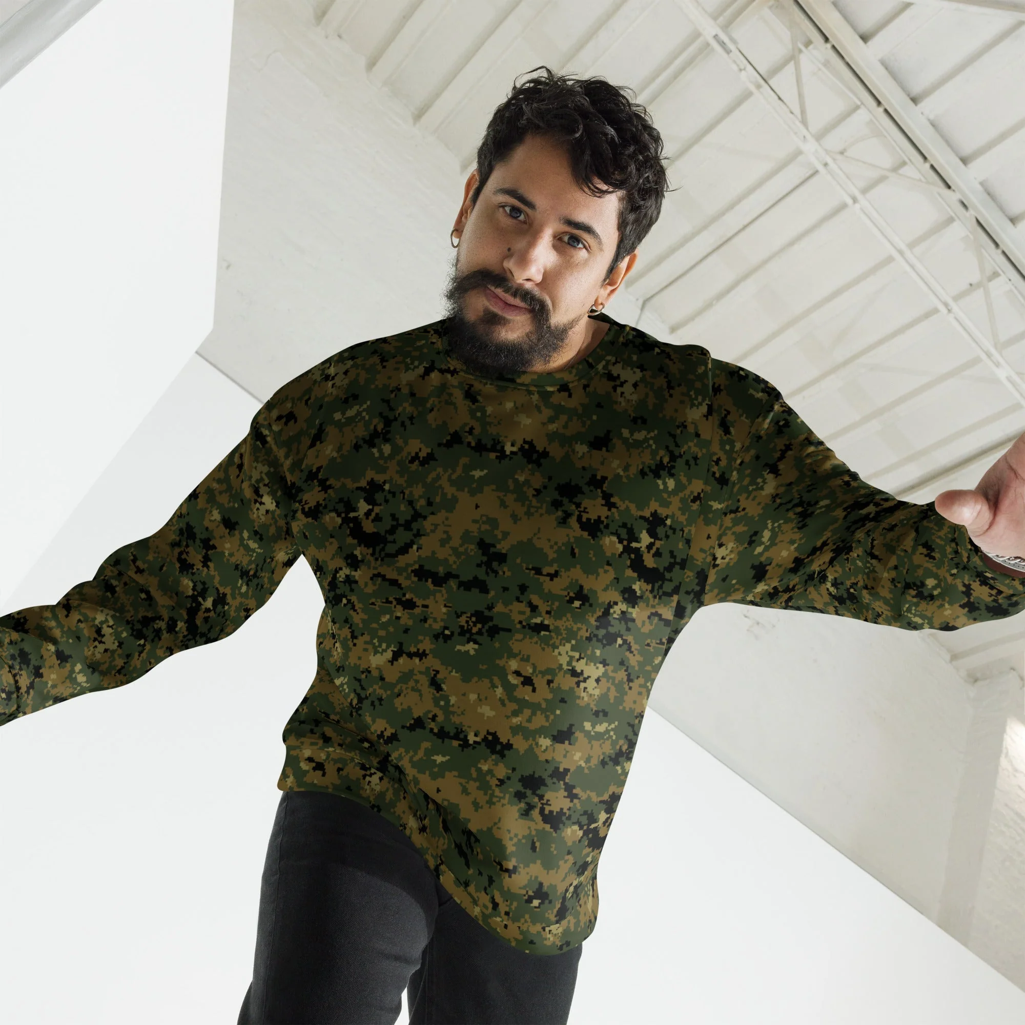 American Digital Woodland CAMO Unisex Sweatshirt - Image 4