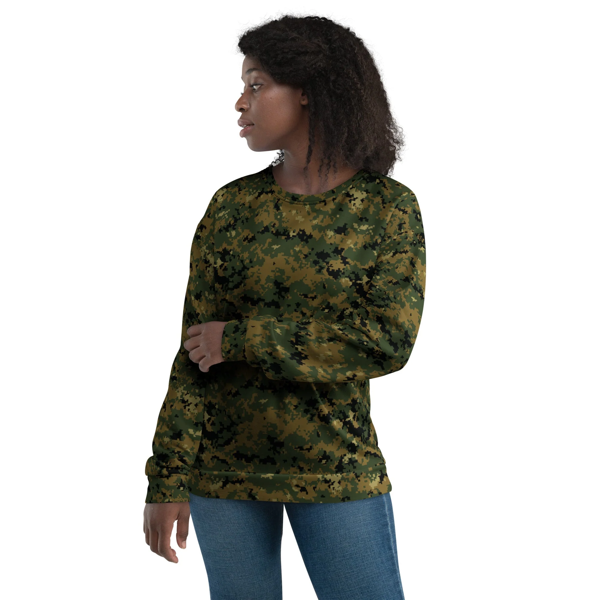 American Digital Woodland CAMO Unisex Sweatshirt - Image 6
