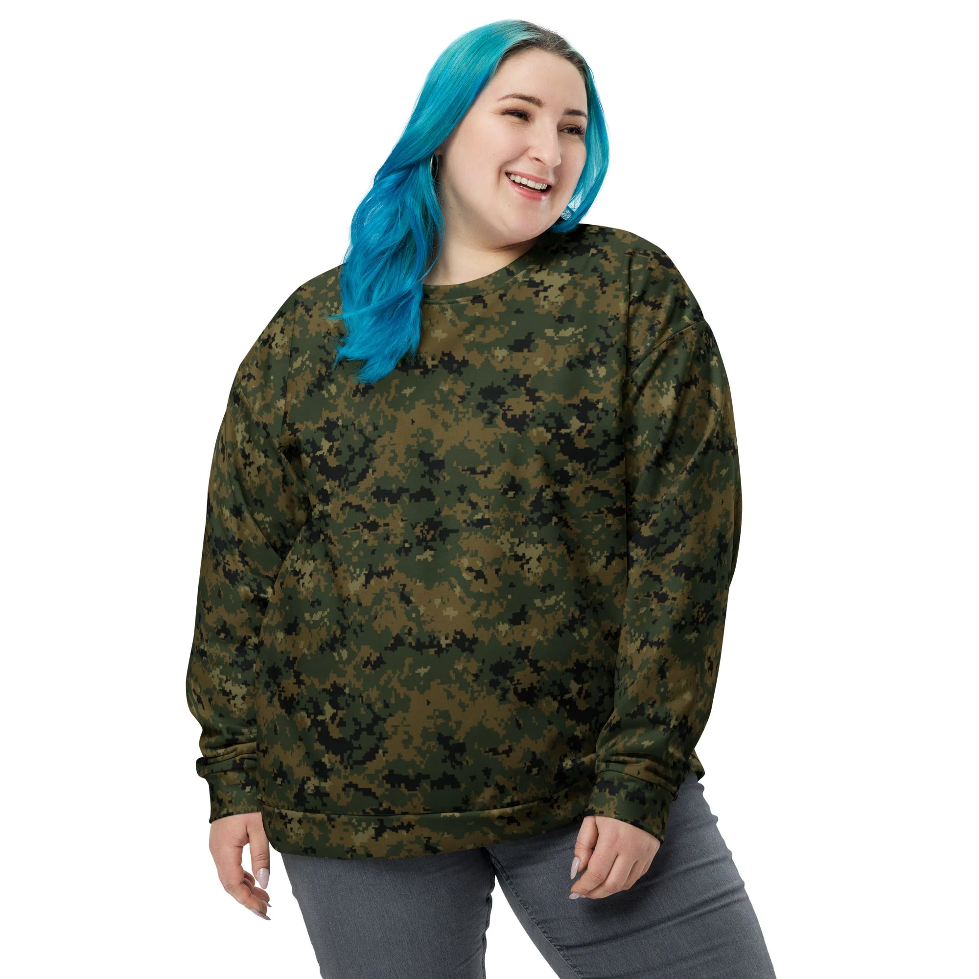 American Digital Woodland CAMO Unisex Sweatshirt - Image 7