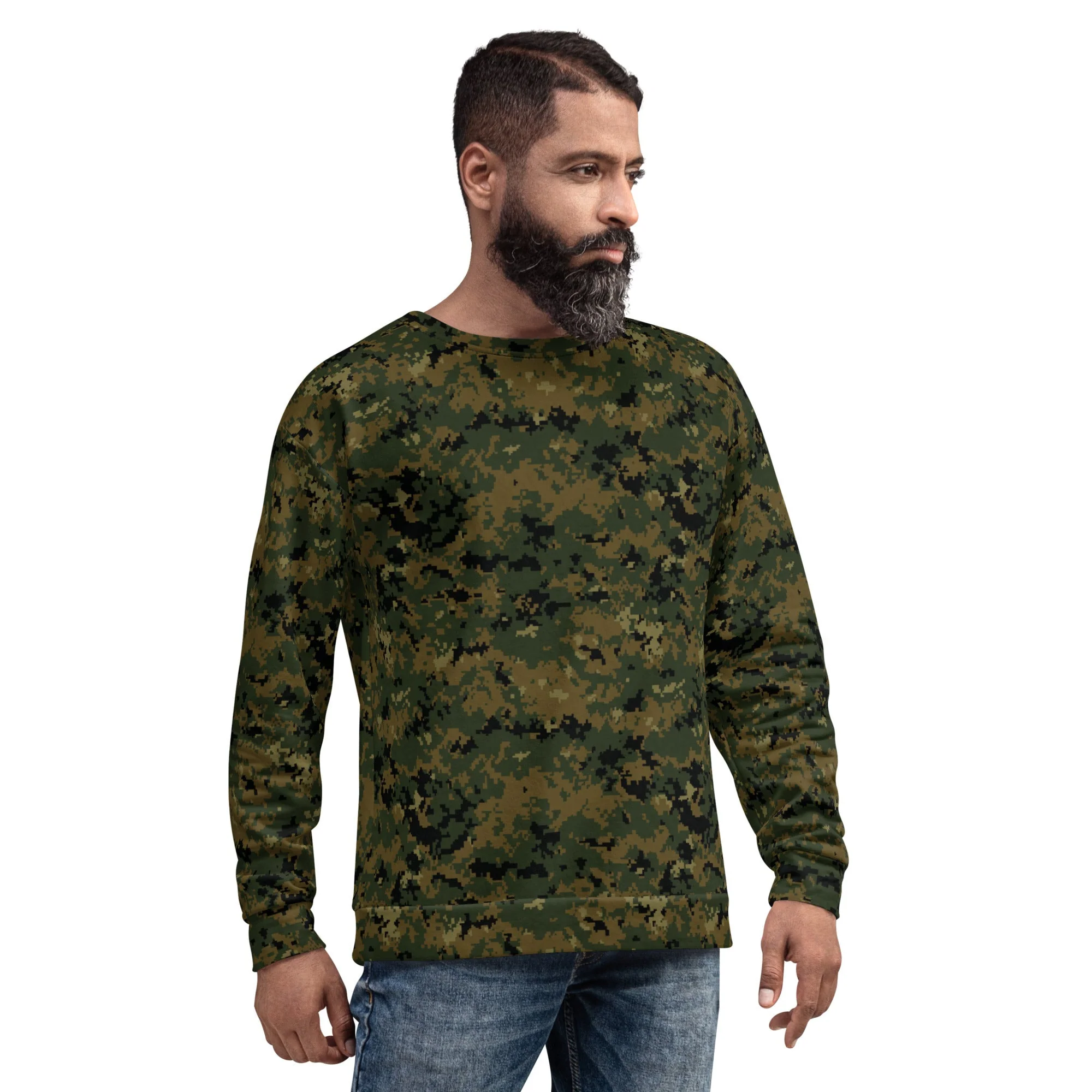 American Digital Woodland CAMO Unisex Sweatshirt - Image 9