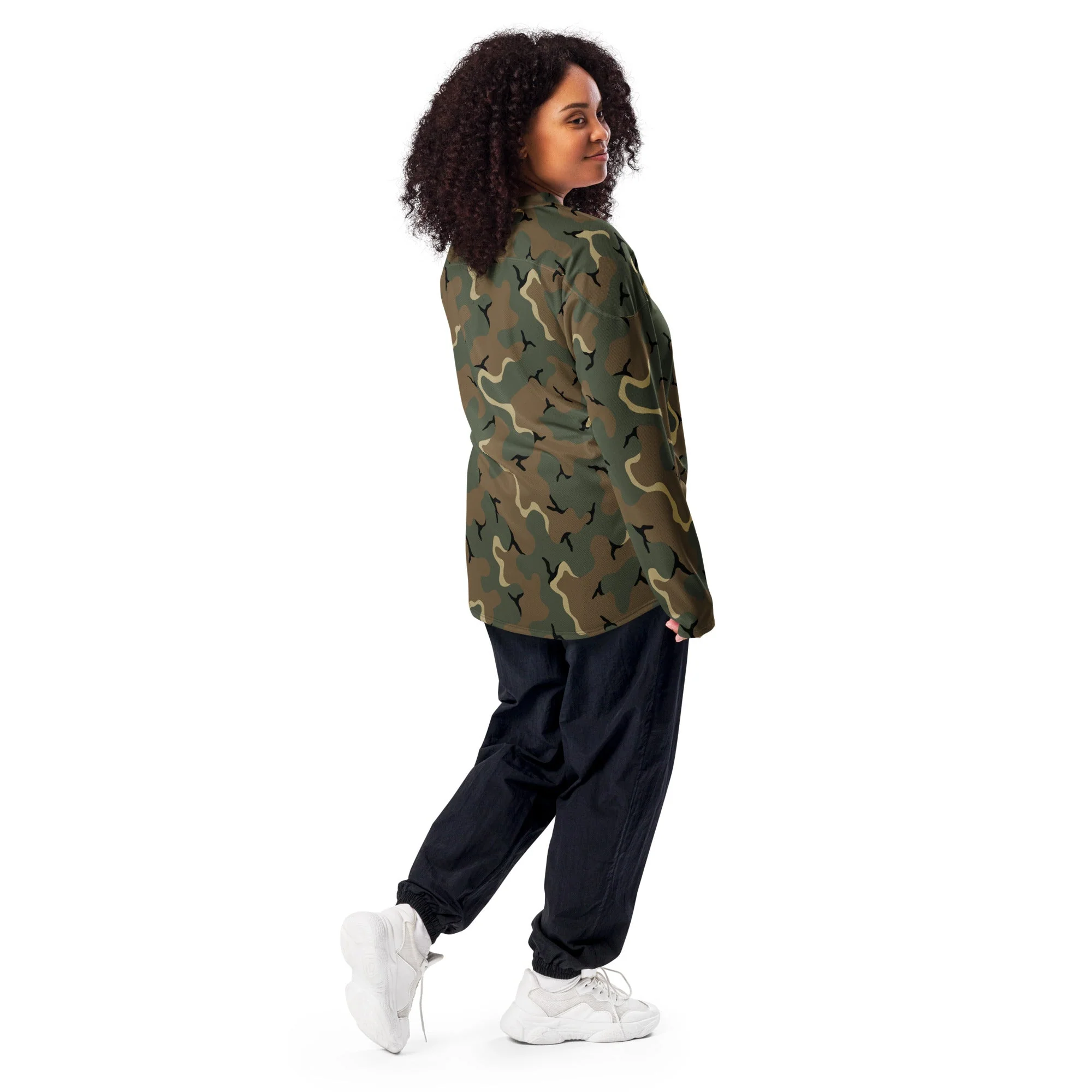 American MERDC Vehicle Woodland CAMO Unisex Hockey Fan Jersey - Image 6