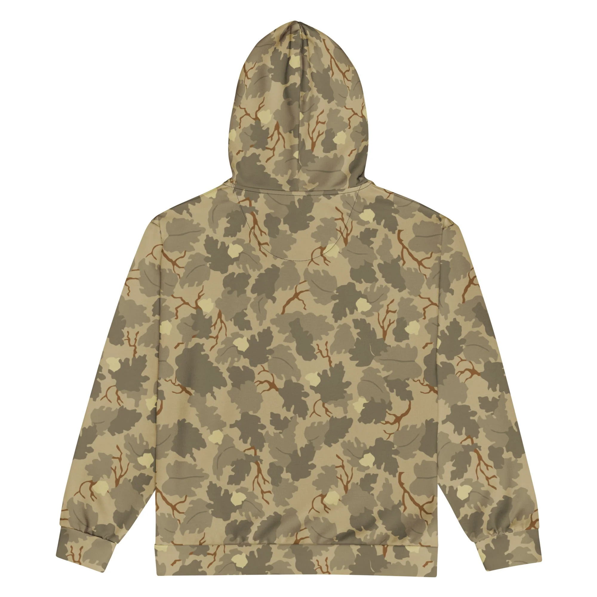 American Mitchell Wine Leaf Brown CAMO Unisex Zip Hoodie - Image 2